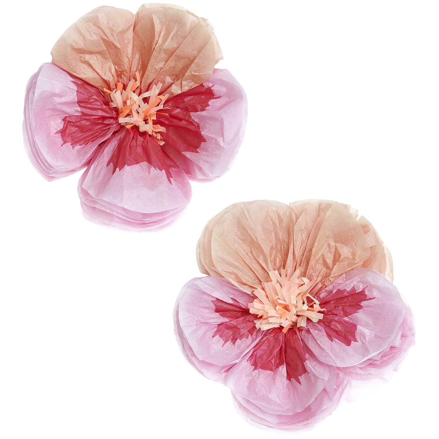 Seidenpapierblumen Stiefmütterchen von Rico Design in Rosa, zwei Stück, dekorativ und elegant.