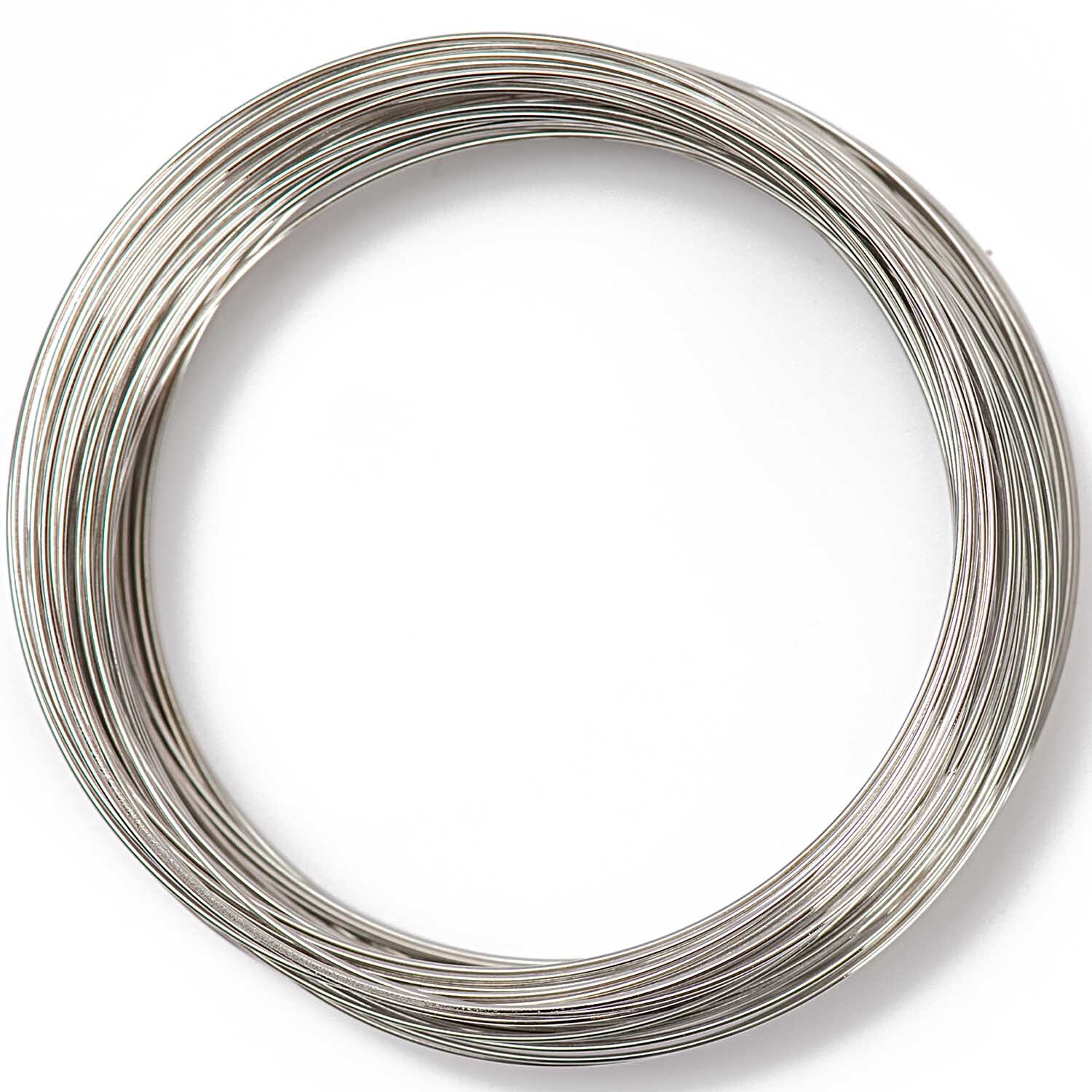 Armband Spiralfeder 30g von Rico Design in Silber, zeigt ein elegantes, spiralförmiges Design. Ideal für stilvolle Accessoires.