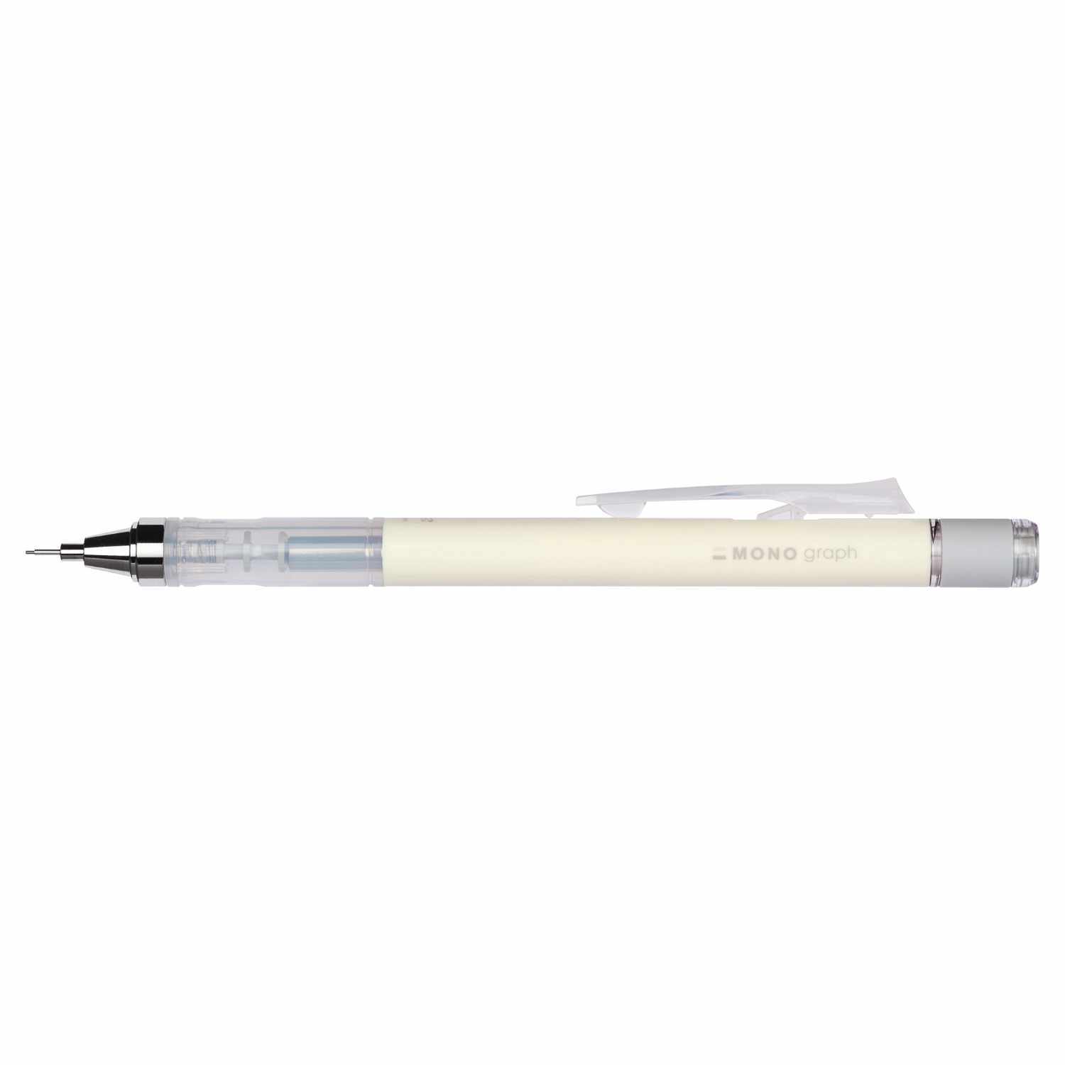 MONO graph Druckbleistift Pastell in Cremegelb von Tombow, ideal für präzises Zeichnen und Schreiben.