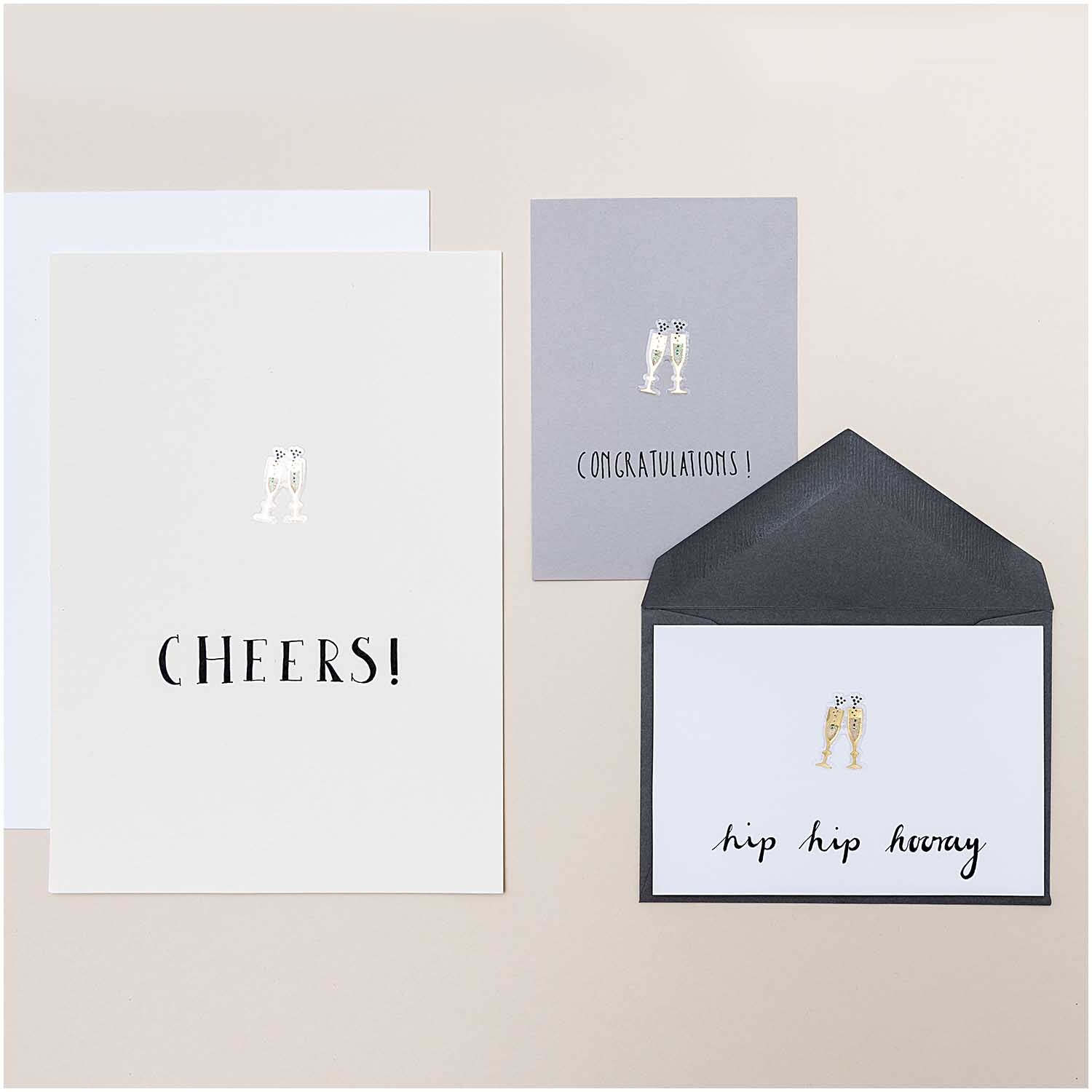 Paper Poetry Gelsticker Sektgläser gold von Rico Design