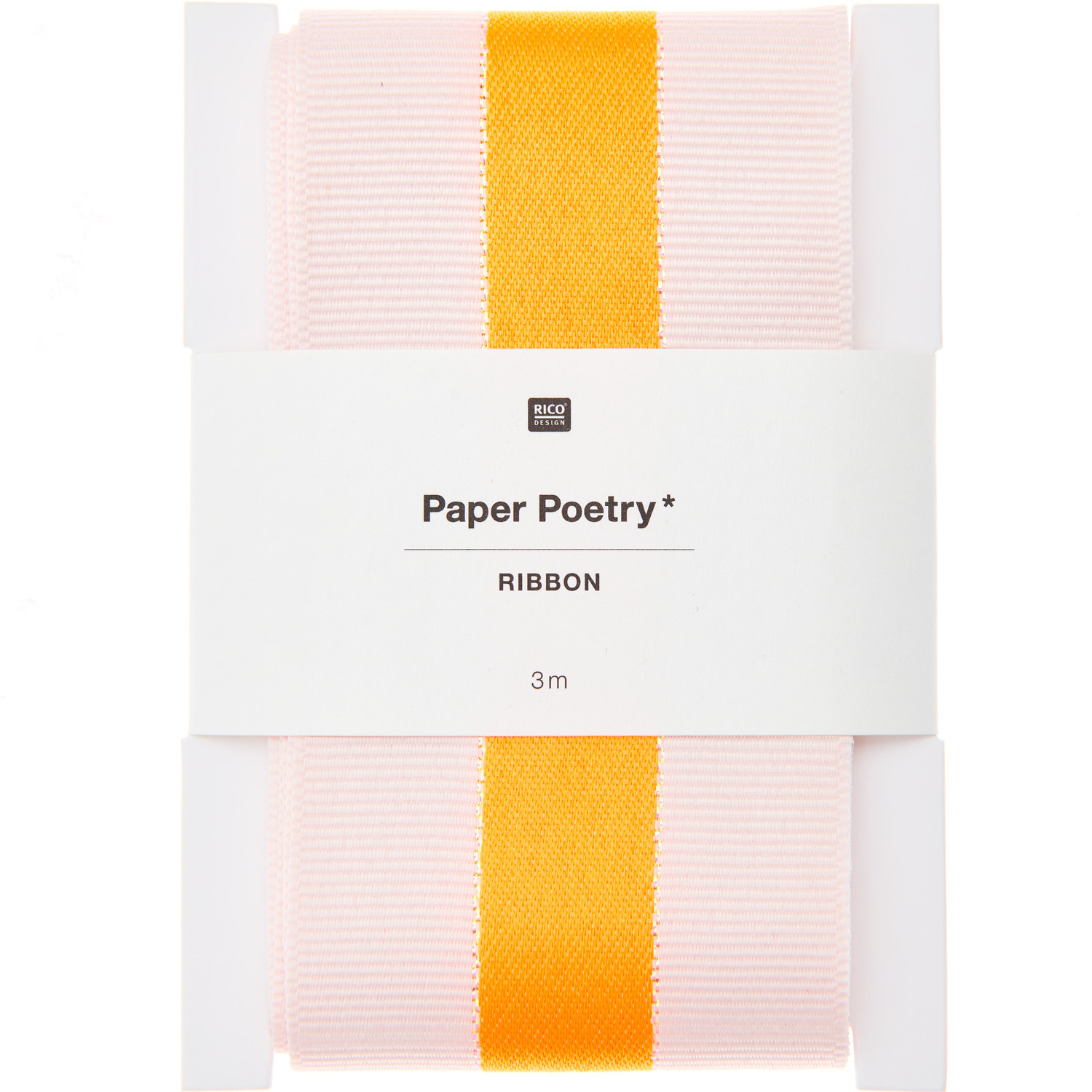 Paper Poetry Webband Duo Streifen Apricot/Neon Orange 58mmx3m von Rico Design