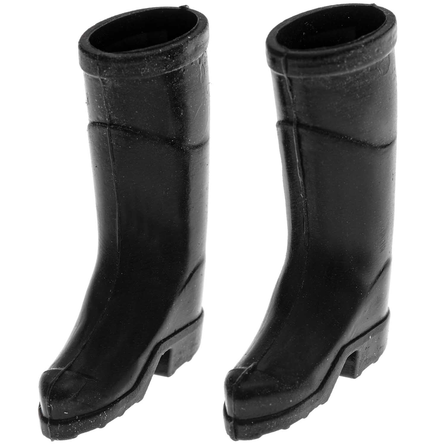 Miniatur Gummistiefel in Schwarz von Rico Design, perfekt geformt und detailreich gestaltet.