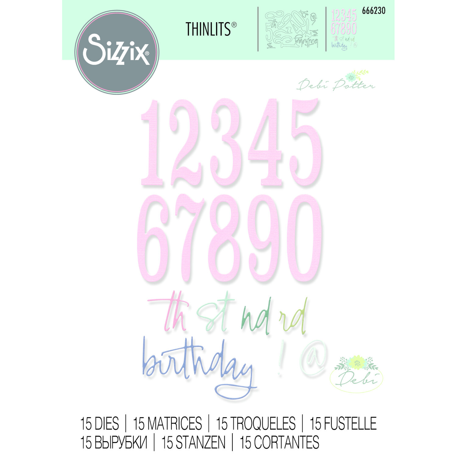 Thinlits Set Fabulous Birthday Numbers 15 Stück von idee. Creativmarkt