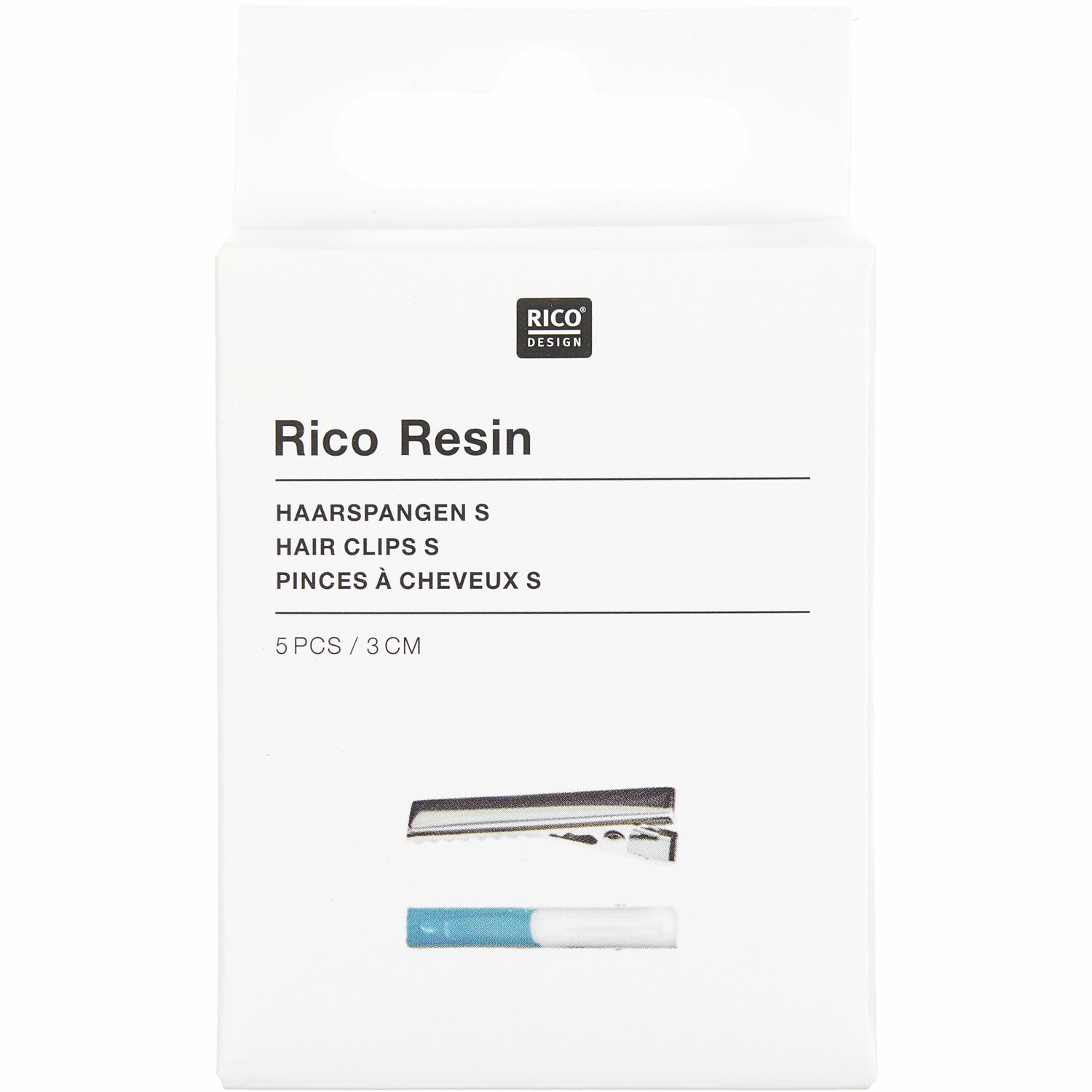 Haarspange 3,5cm 5 Stück von Rico Design