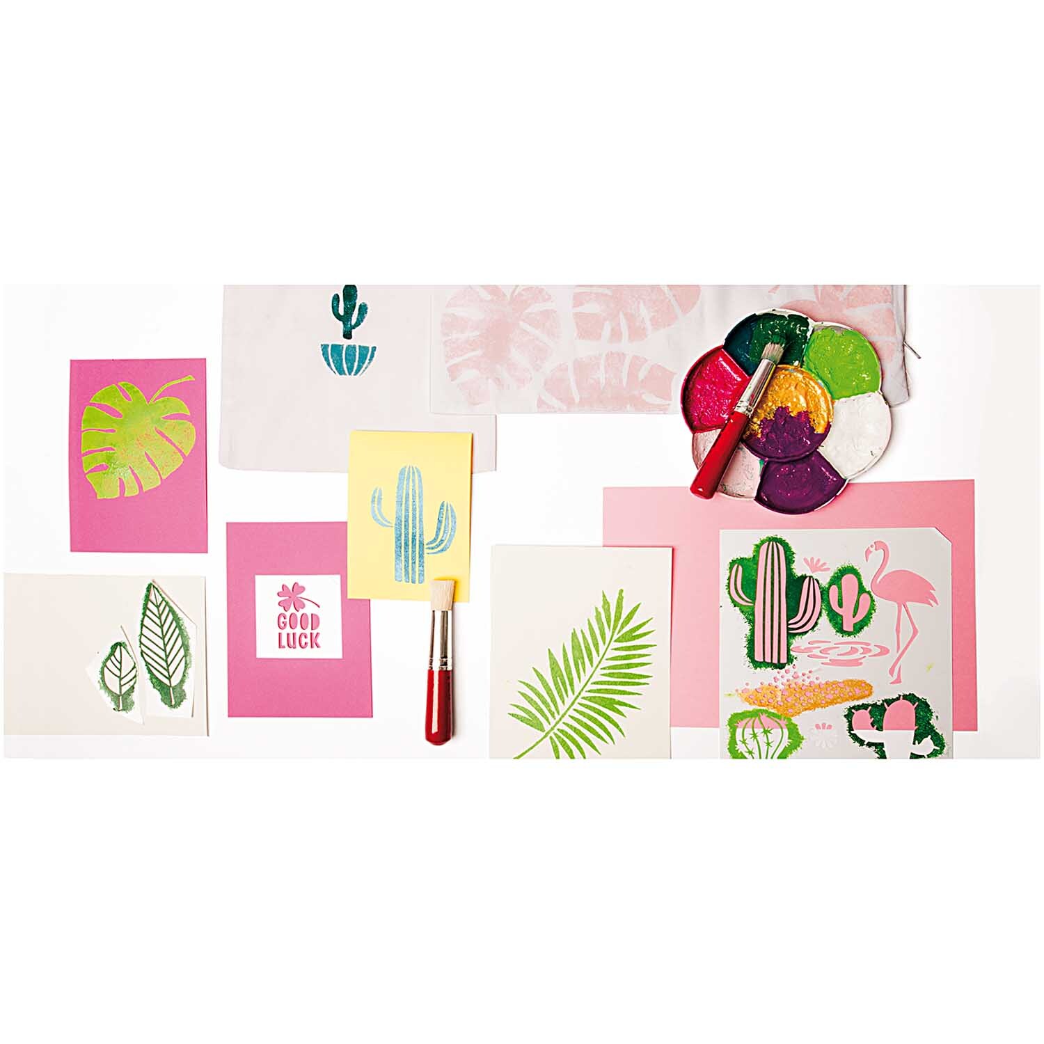Schablone Lamas 18,5x24,5cm selbstklebend von Rico Design