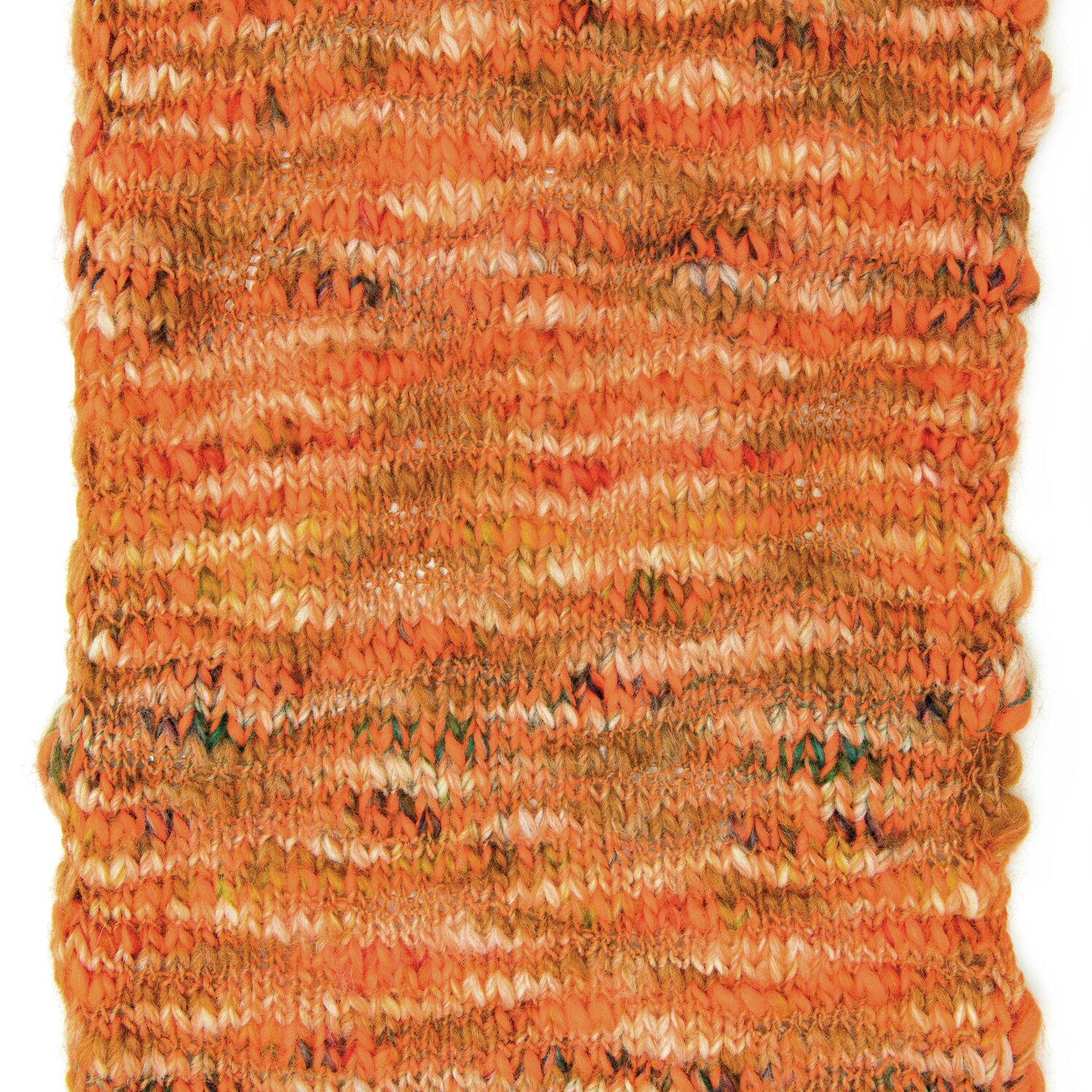 Creative Wooly Waves, gestricktes Muster in lebendigem Orange, 50g 115m, von Rico Design.