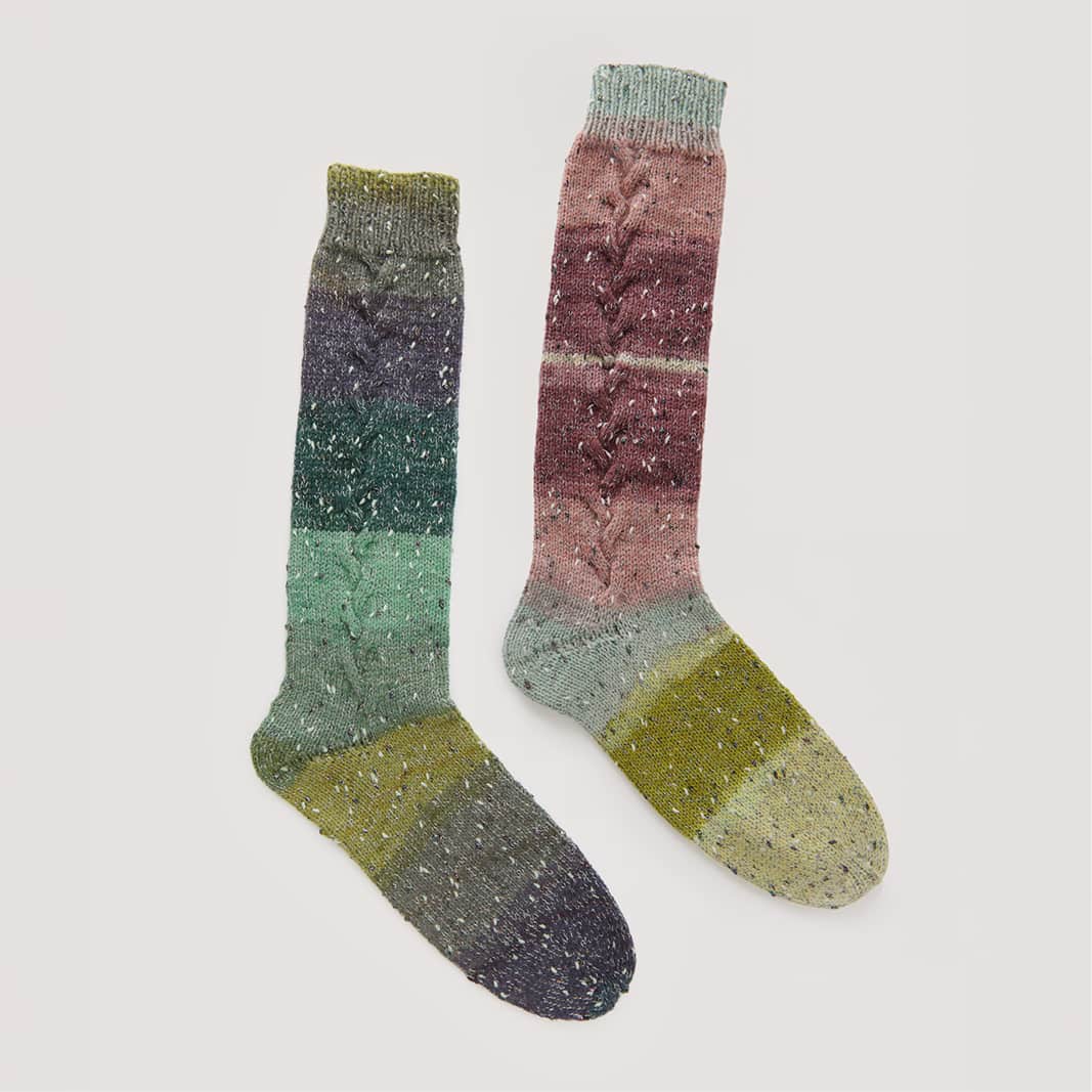 Gestrickte Socken: Modell 08 aus dem Heft Lovewool No. 21