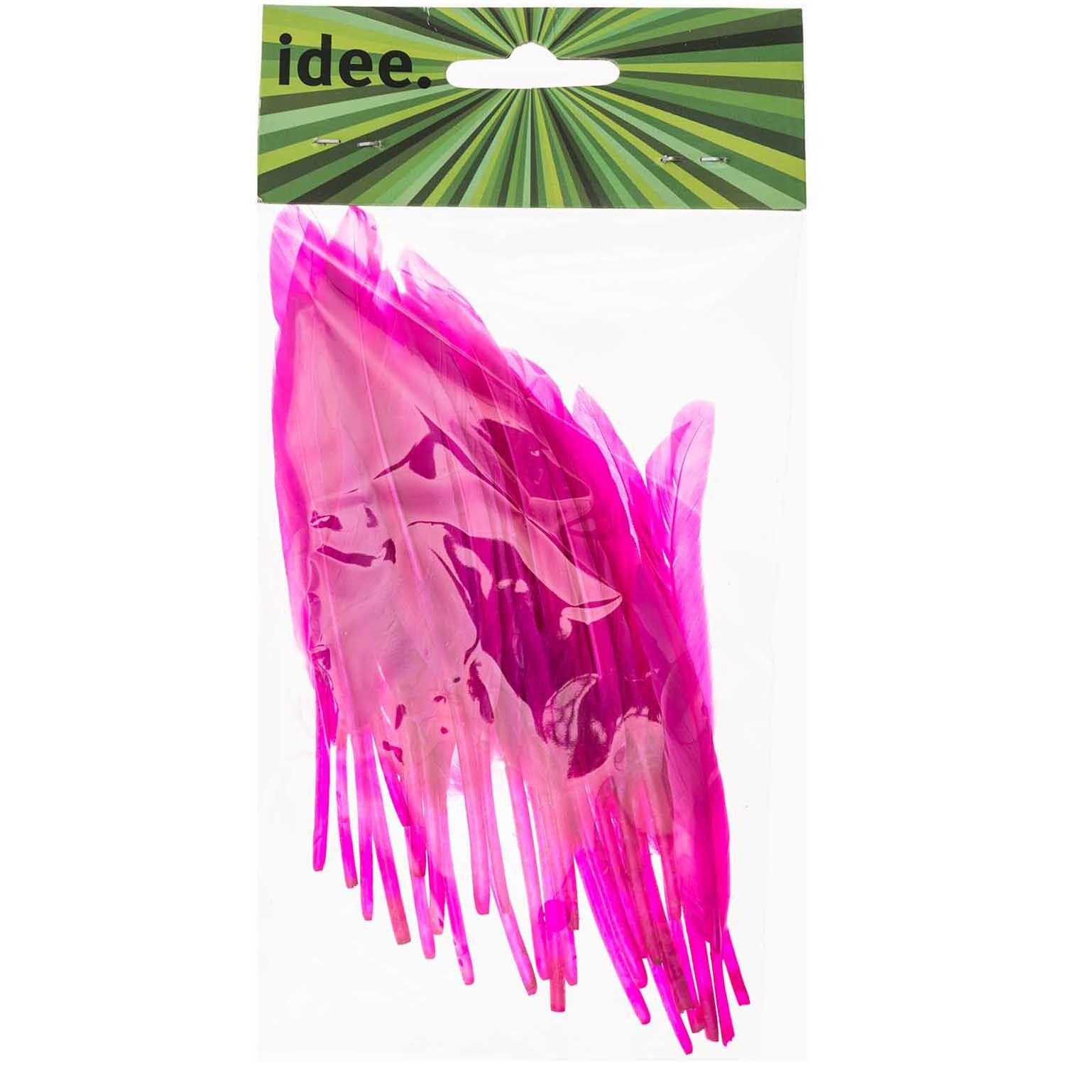 Federn 24 Stück Farbe Pink von idee. Creativmarkt 