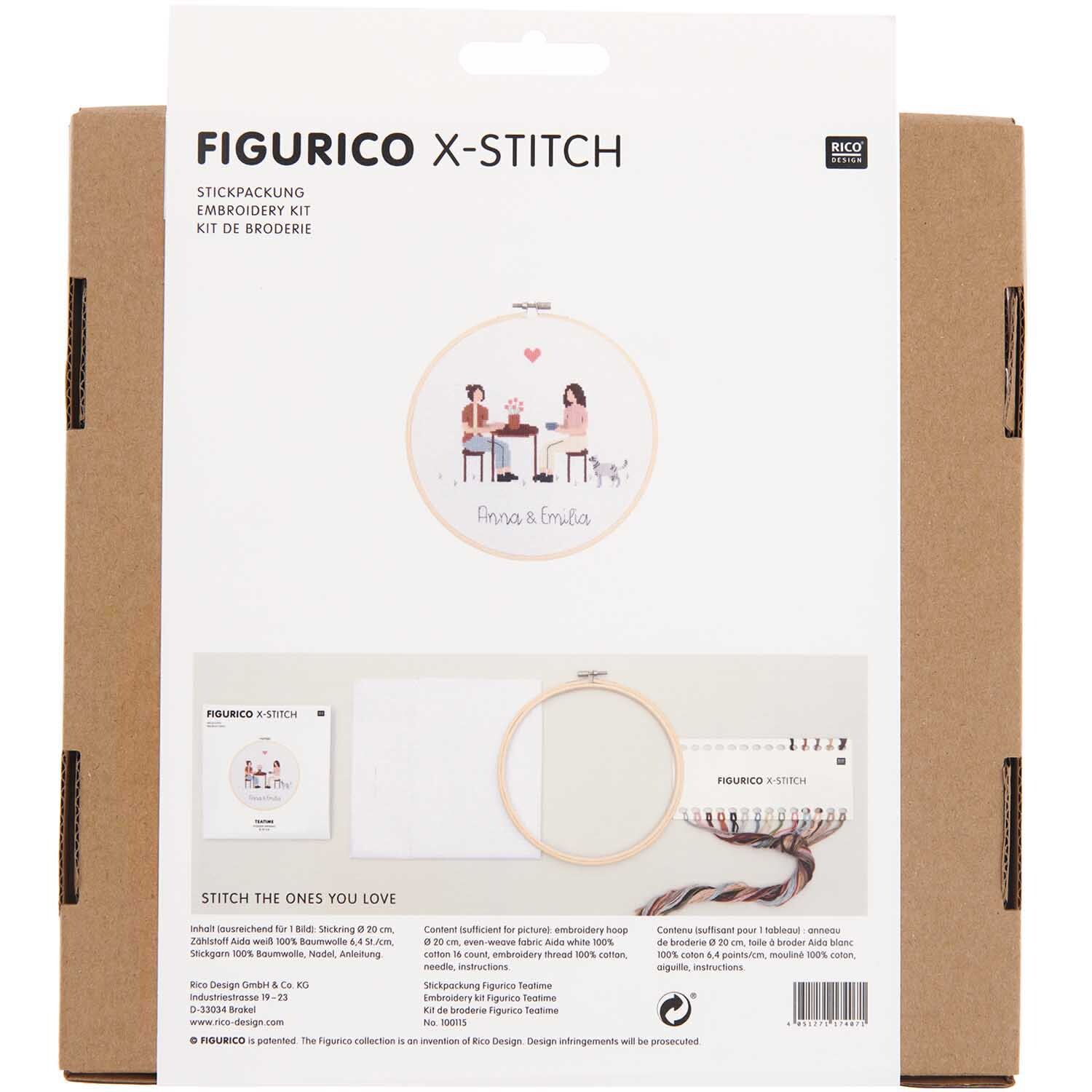 Figurico Stickpackung Teatime 20cm von Rico Design