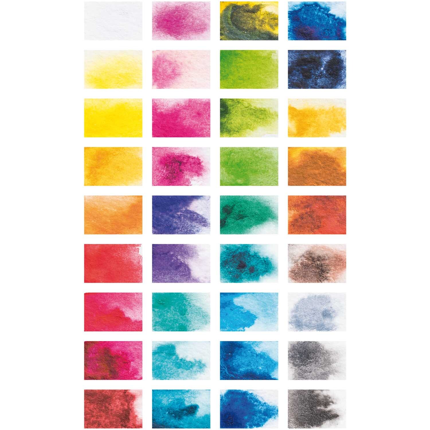 ART Künstler Aquarellfarben 36 Farben von Rico Design, präsentiert in einer lebendigen Farbpalette.