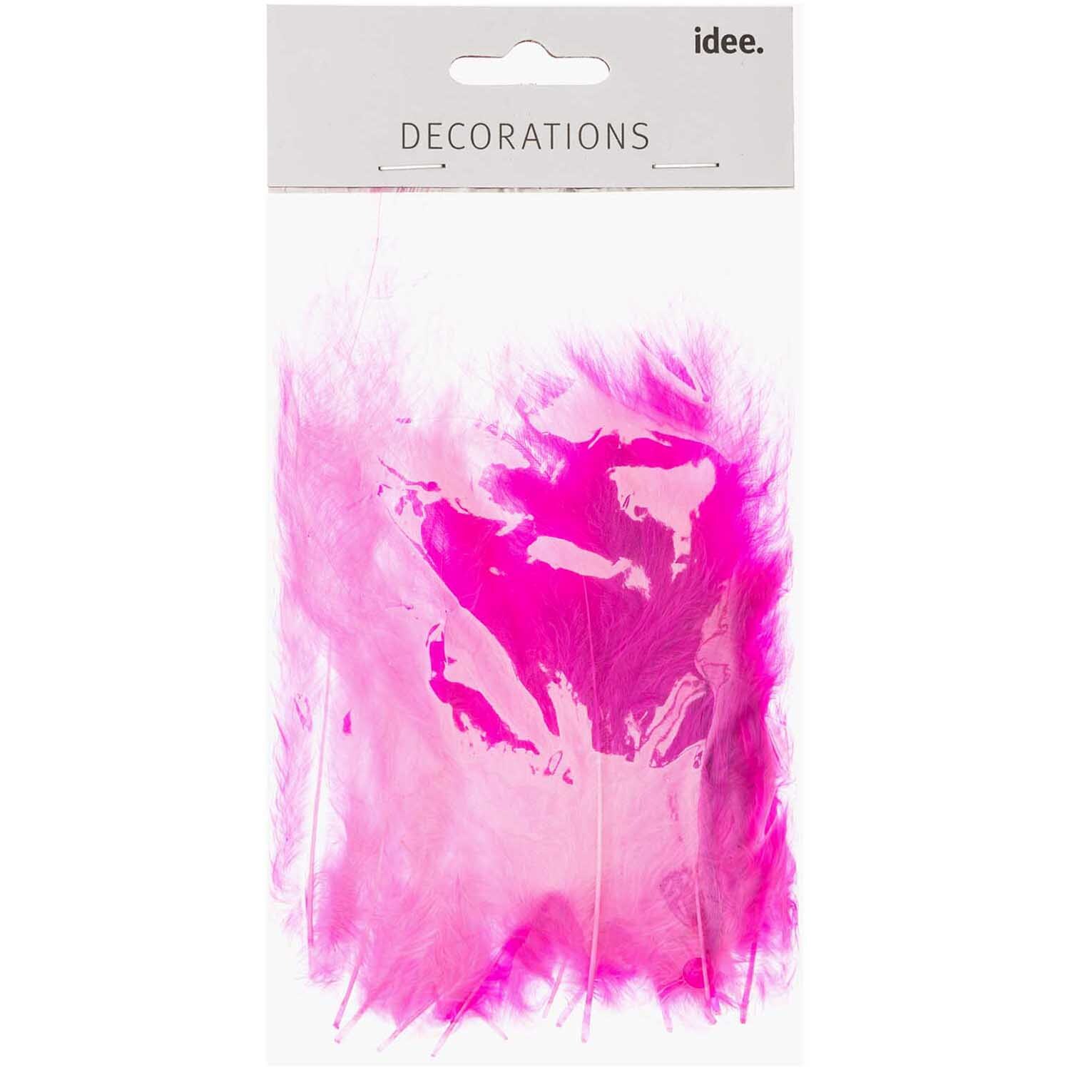 Dekofedern 15 Stück in leuchtendem Pink von idee. Creativmarkt, ideal für kreative Bastelprojekte.