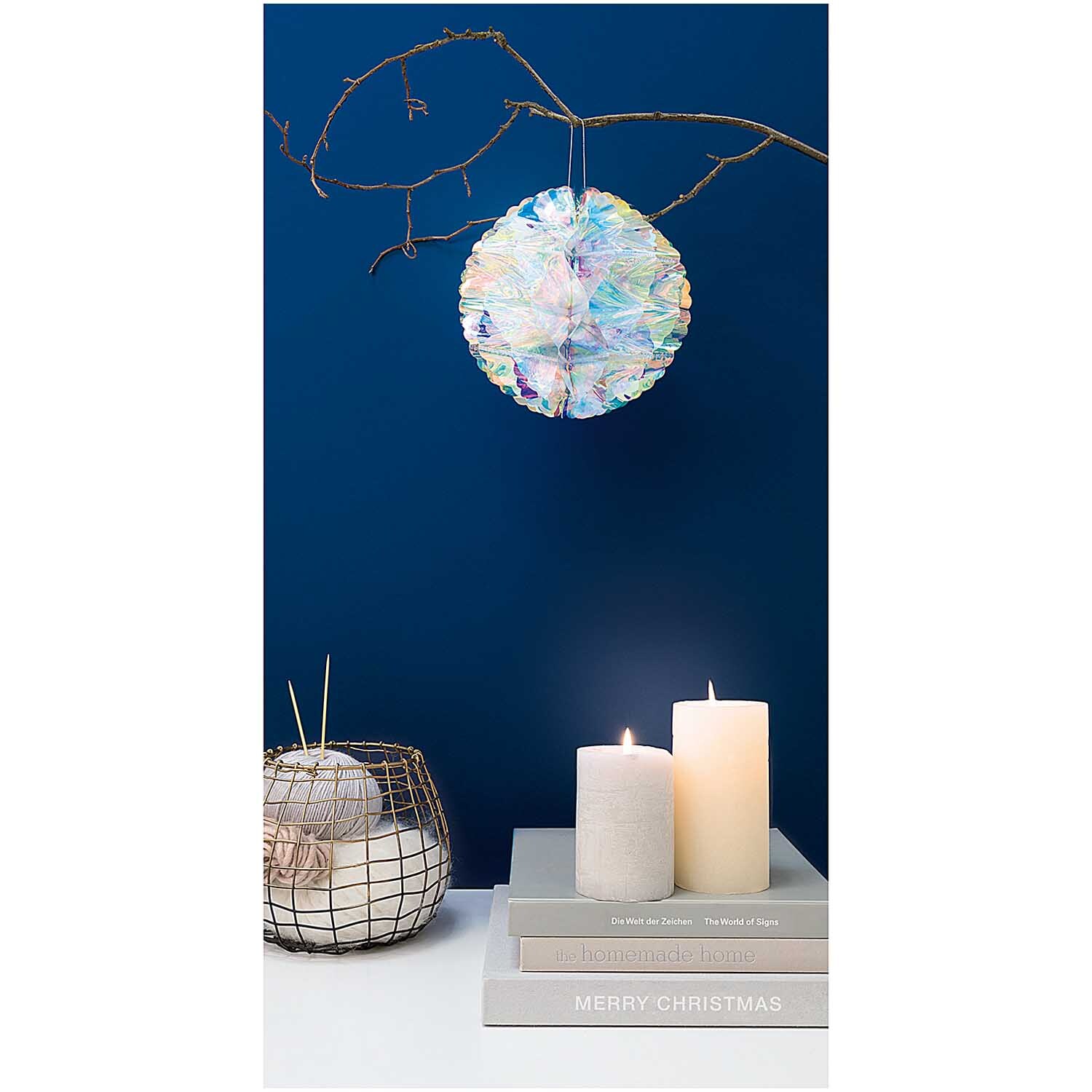 Wabenball irisierend 19cm von Rico Design