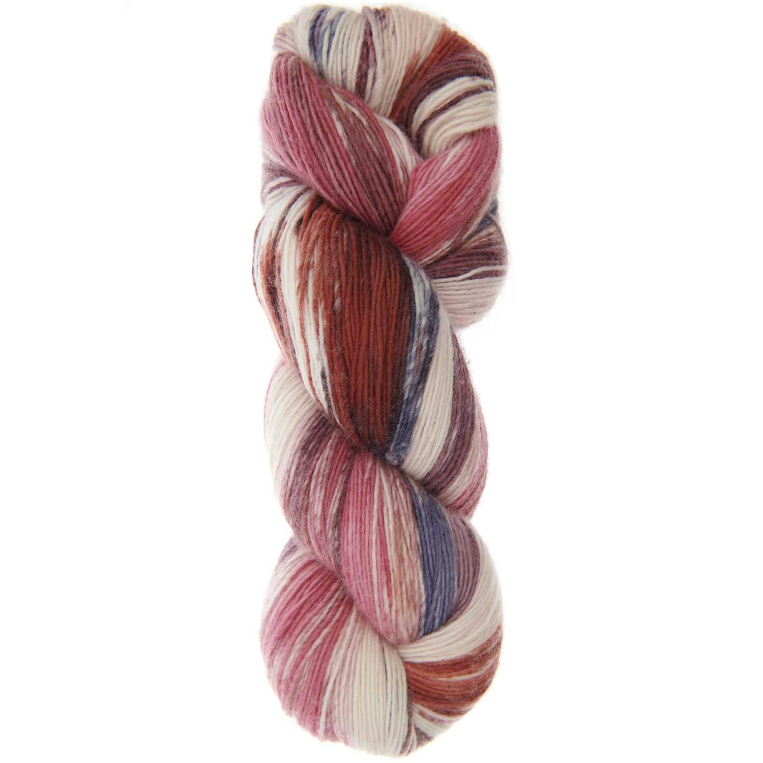 Luxury Hand-Dyed Happiness dk: Handgefärbtes Garn in Flieder-Pink von Rico Design, 100g, 390m.