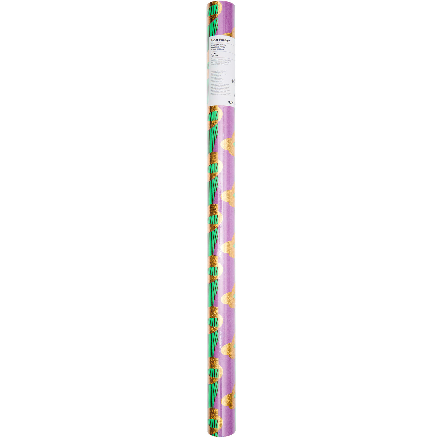 Geschenkpapier Pfifferlinge Violett 70cm 2m 80g/m² von Rico Design
