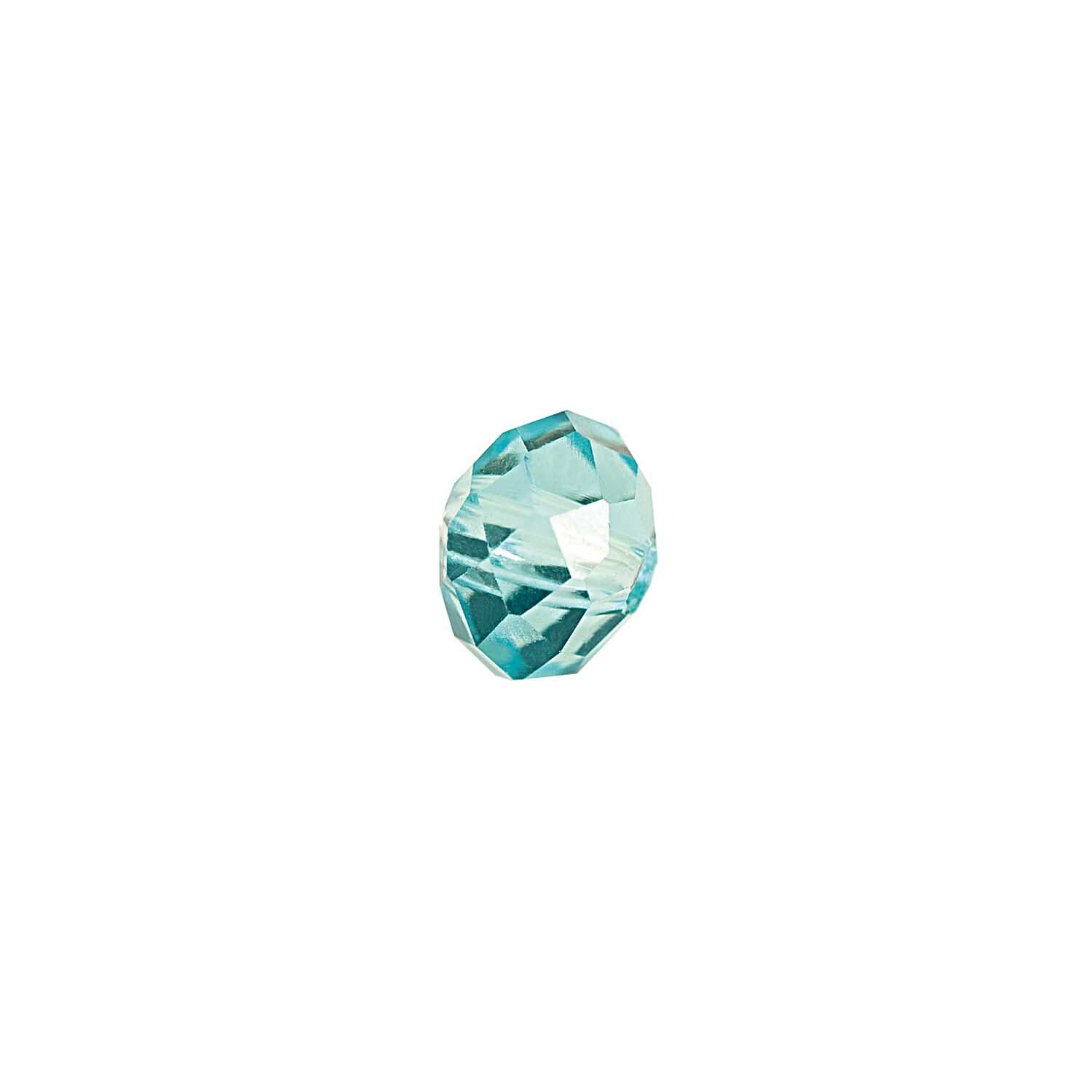 Glasschliff-Diskus Perlen 6mm, 12 Stück von Rico Design in Mint. Facettierte Perle mit elegantem Glanz.