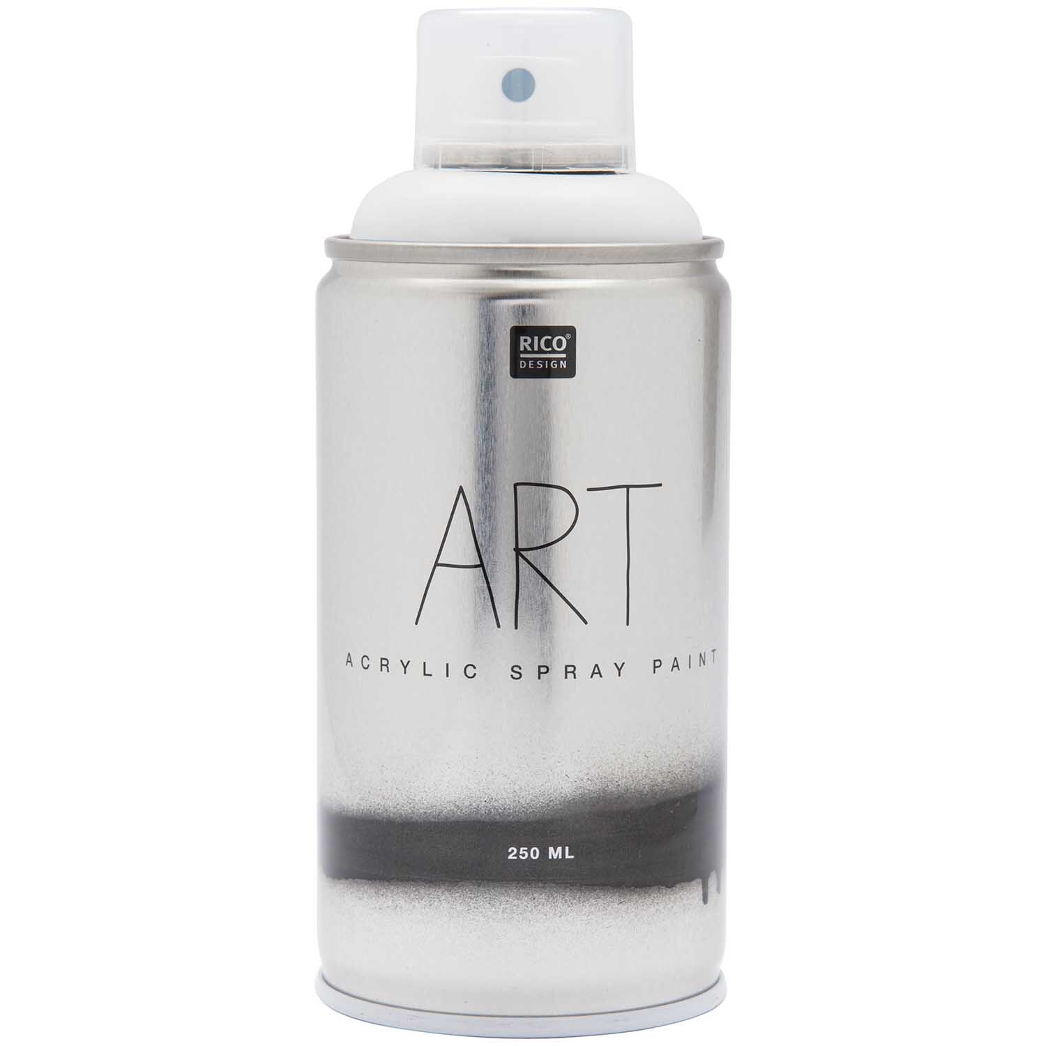 Art Acrylic Spray 250ml: Weißes Spray von Rico Design in einer 250ml-Dose, ideal für kreative Projekte.