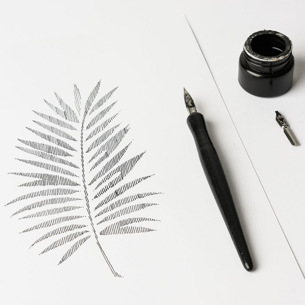 ART Kalligraphie-Set: Ein 7-teiliges Set von Rico Design mit Federhalter, Tinte und Blattzeichnung. Ideal für kreative Kalligraphie-Projekte.