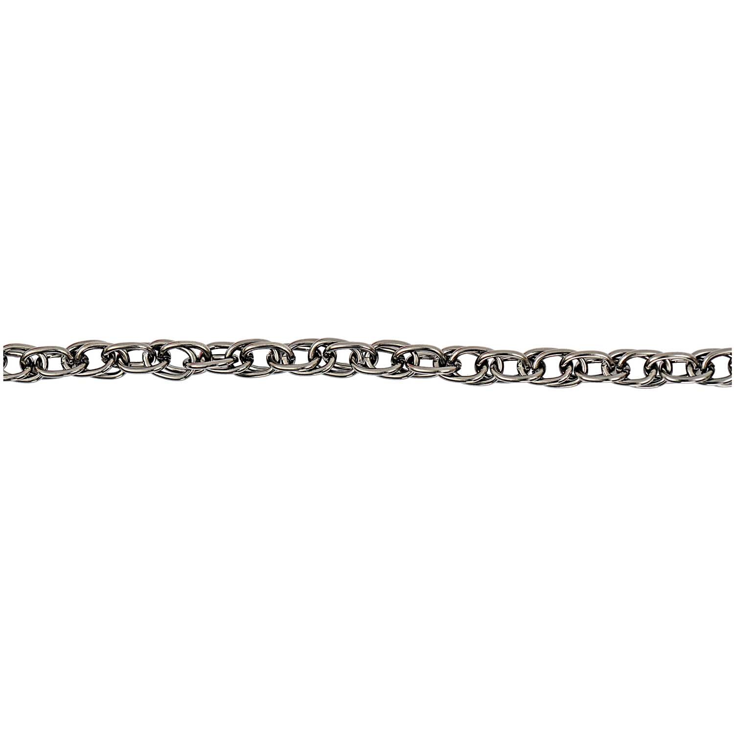 Gliederkette 9mm von Rico Design, 1m lang, zeigt eine robuste, schwarze Kettengliederstruktur.