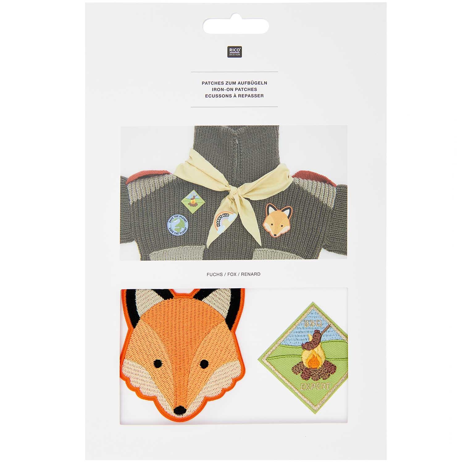 Patches Pfadfinder Fuchs zum Aufbügeln 6-teilig von Rico Design