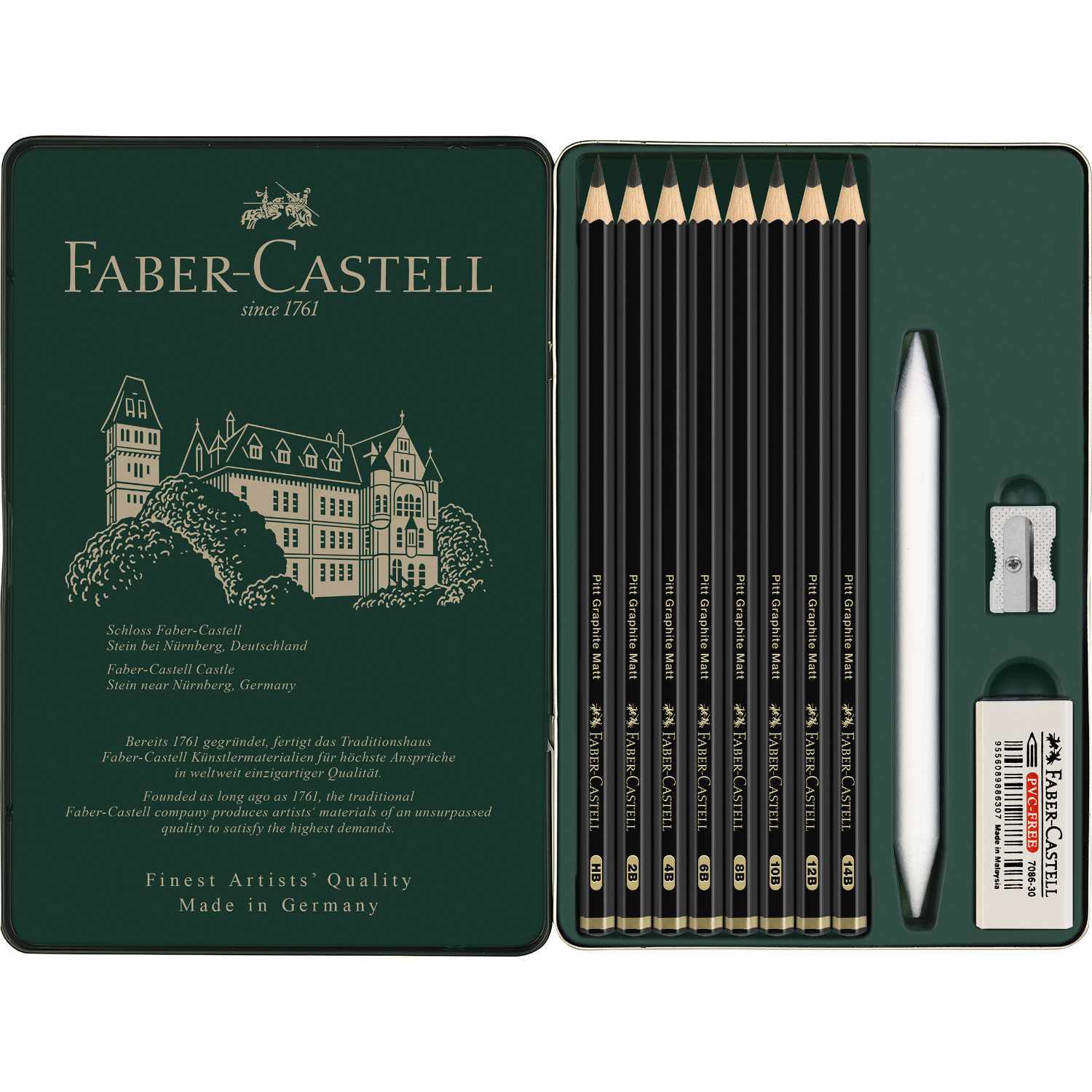 Bleistifte Pitt Graphite Matt 11-teilig von Faber-Castell 