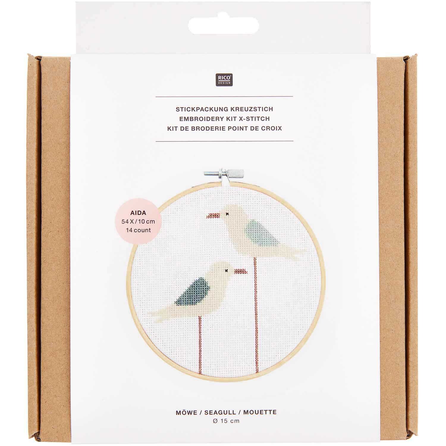 Stickpackung Möwe Bild Ø 15cm von Rico Design