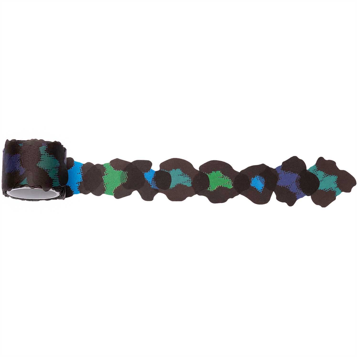 Washi Sticker Acid Leo grün-blau 200 Stück von Rico Design mit Leopardenmuster in Grün und Blau auf schwarzem Hintergrund. Ideal für kreative Projekte.