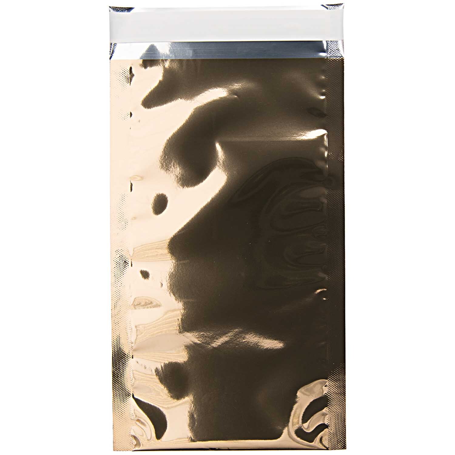Versandtaschen Metallic DIN lang 5 Stück in glänzendem Gold von Rico Design, ideal für stilvolle Postsendungen.