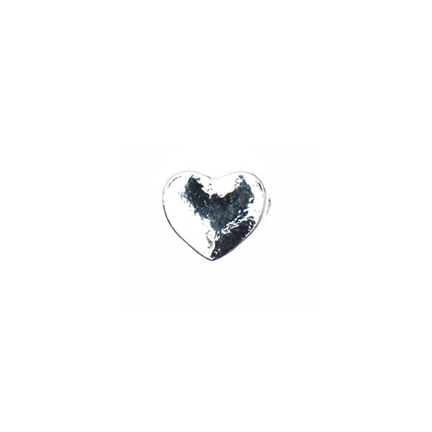 Perle Herz silber 5x5mm 9 Stück von Rico Design. Herzförmige Perle in glänzendem Silber.