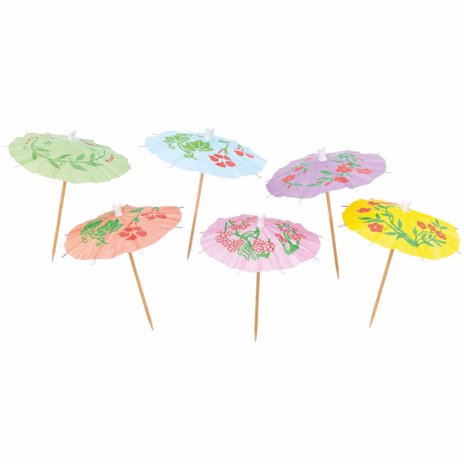 Picker Schirmchen floral 8,3cm 12 Stück von Rico Design