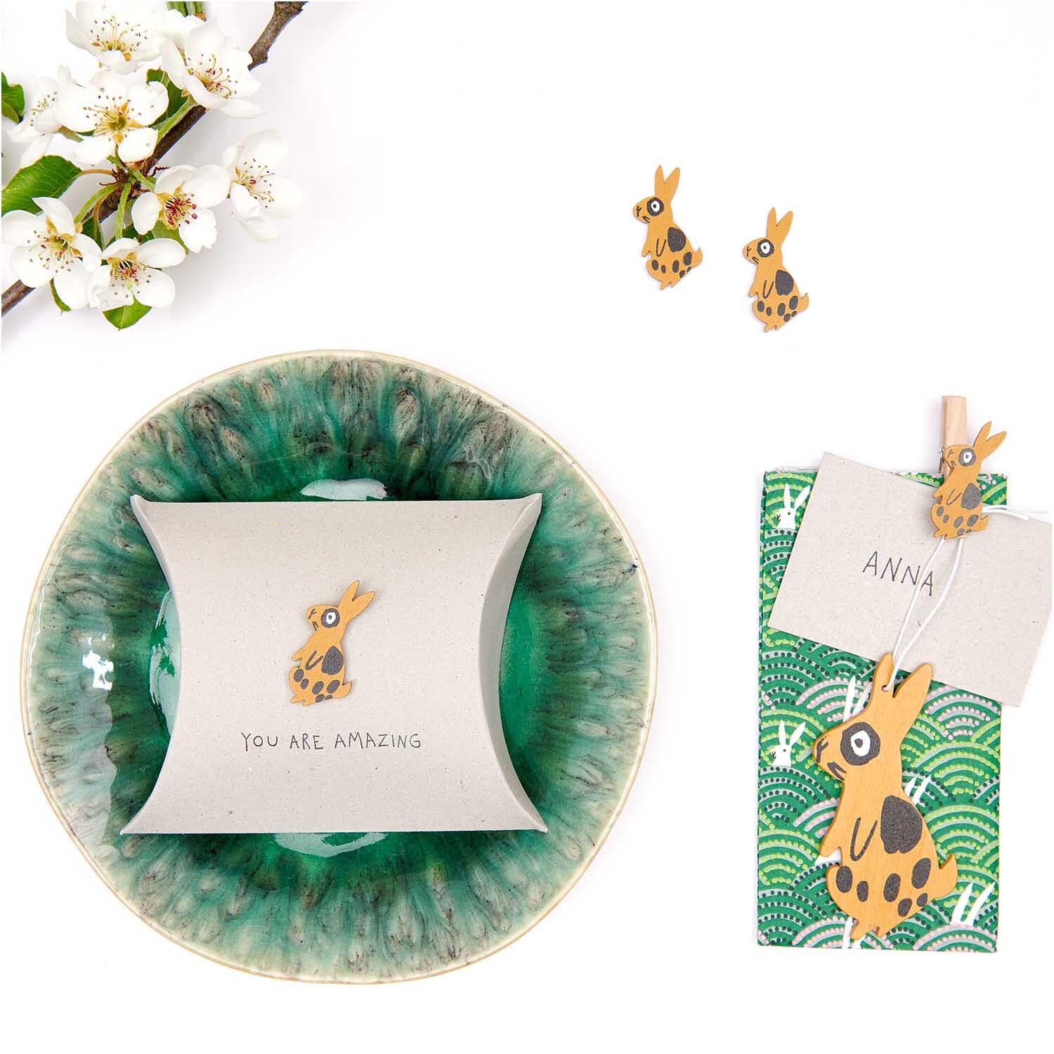 Holzhänger Bunny Braun 1 Stück von Rico Design