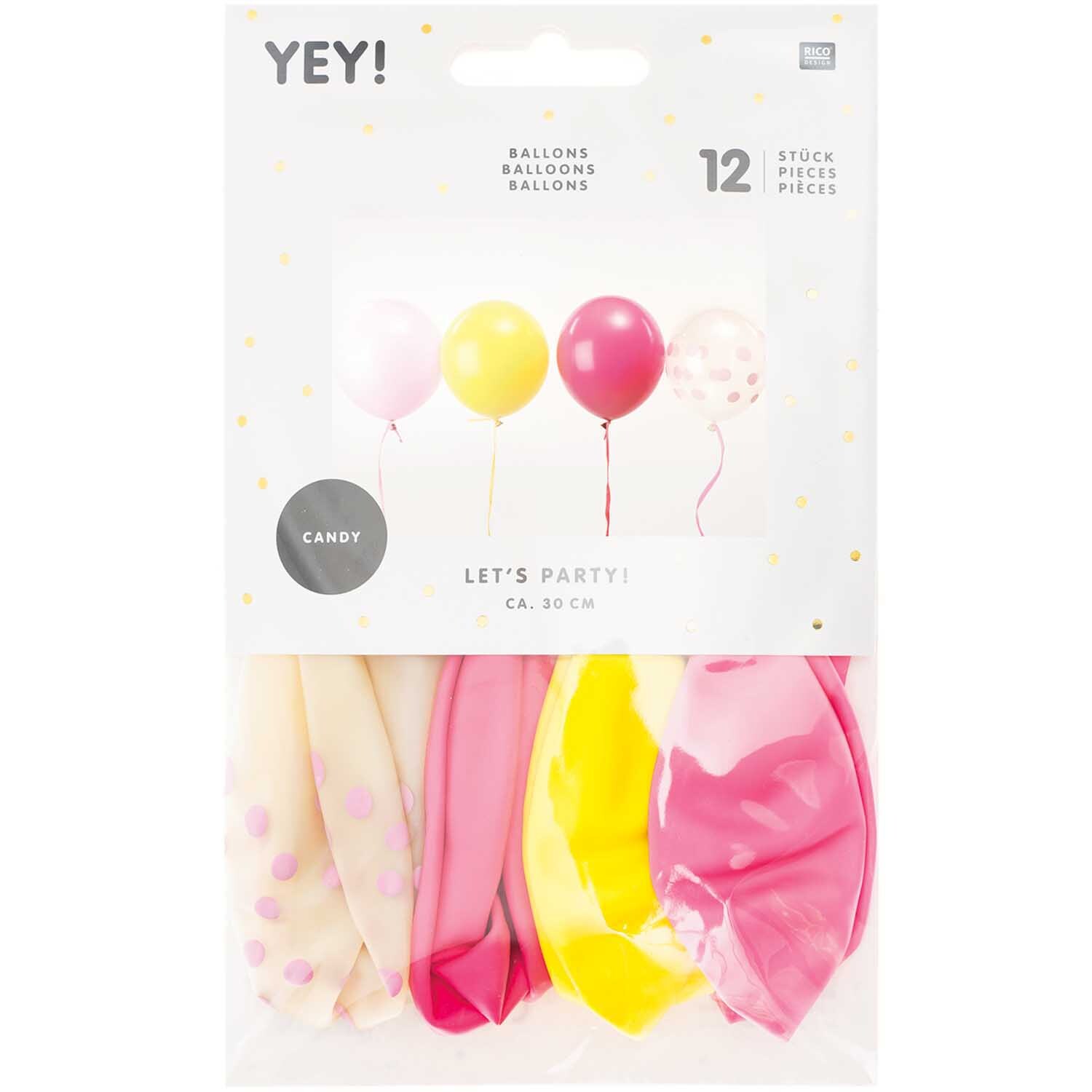 Luftballon Mix Candy 30cm 12 Stück von Rico Design