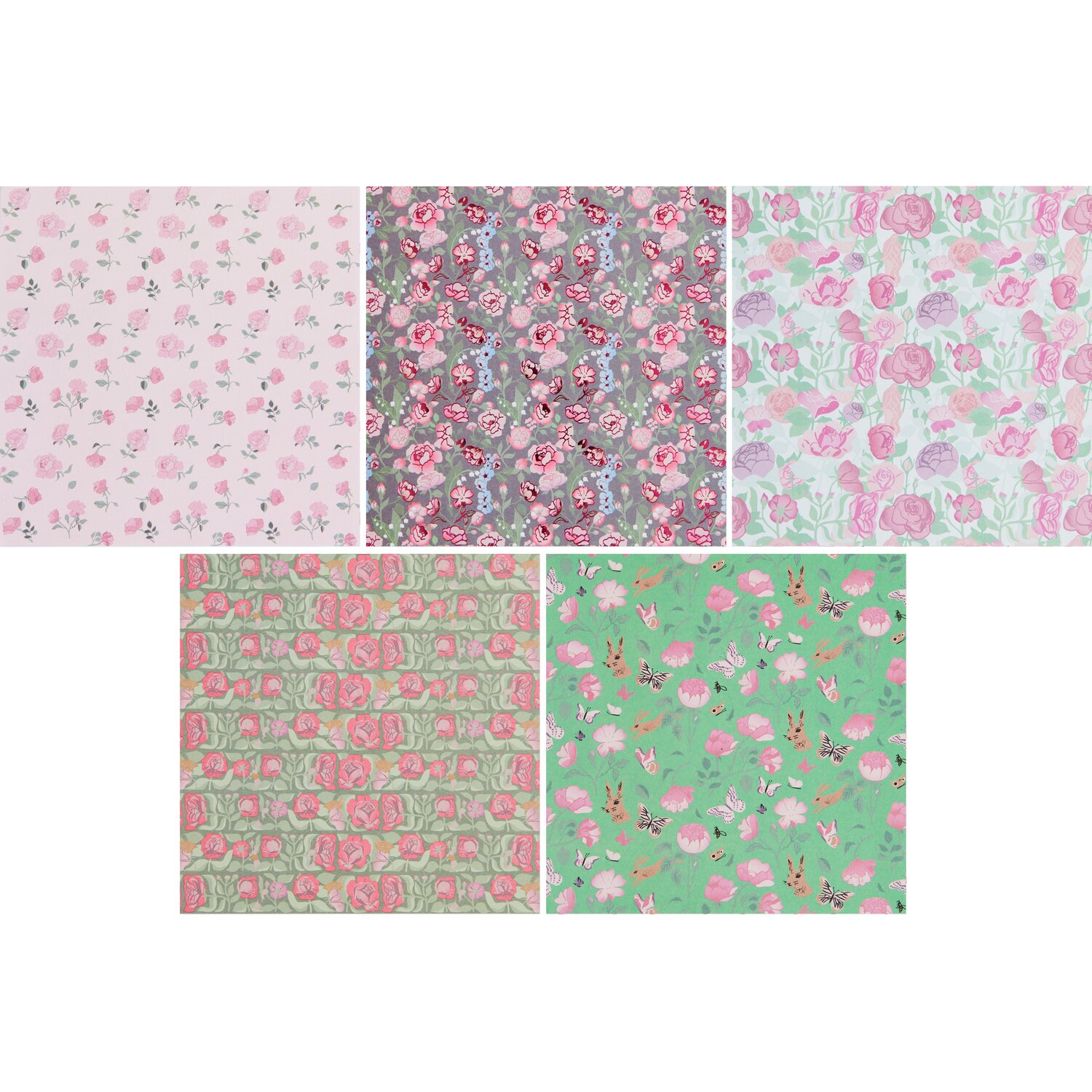 Paper Poetry Origami La Vie en Rose 15x15cm 50 Blatt von Rico Design