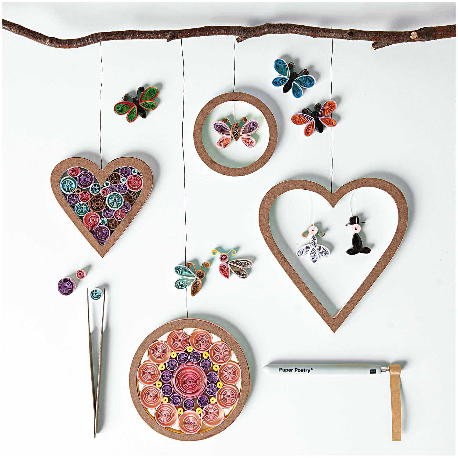 Paper Poetry Quilling Papierstreifen mehrfarbig 5mm 200 Stück von Rico Design