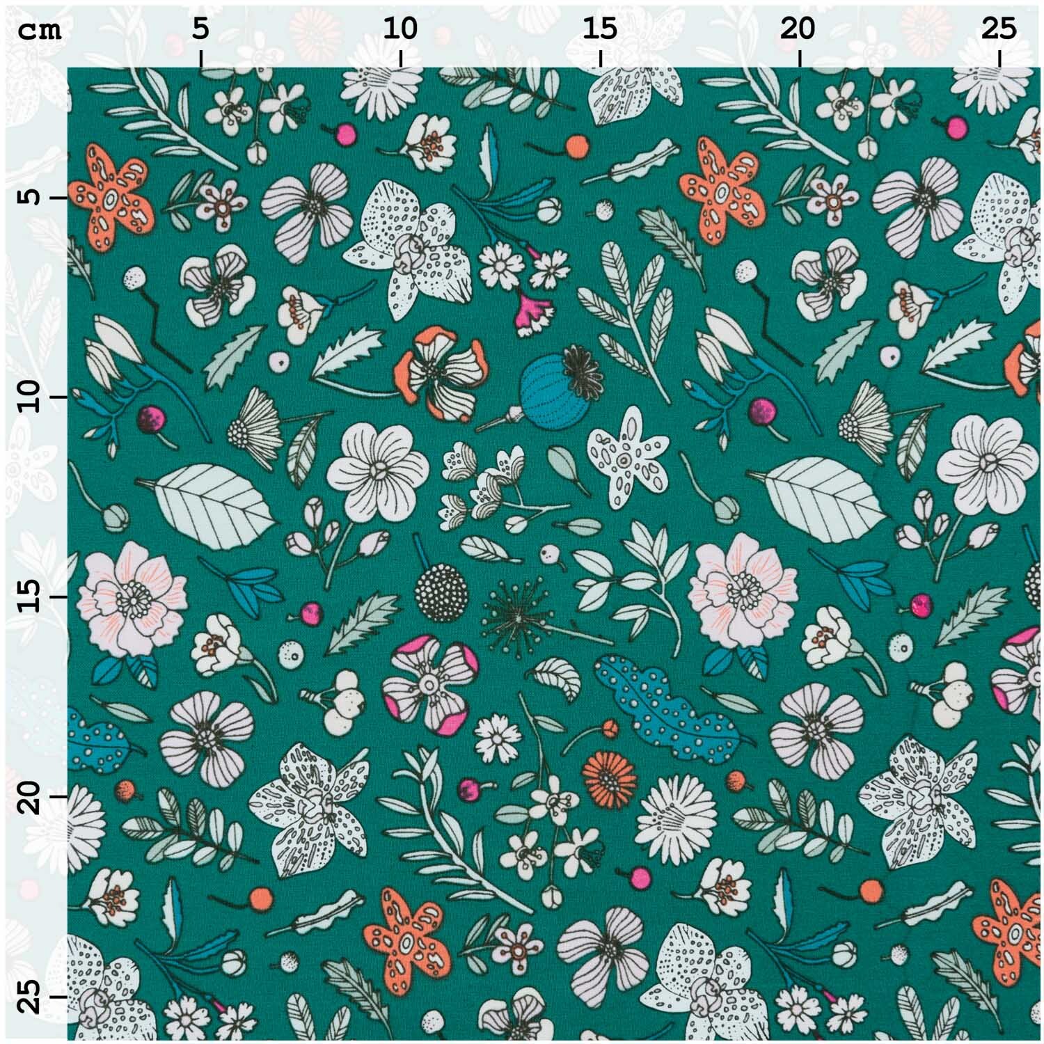 Druckstoff Hygge Blumen grün-neon 140cm von Rico Design