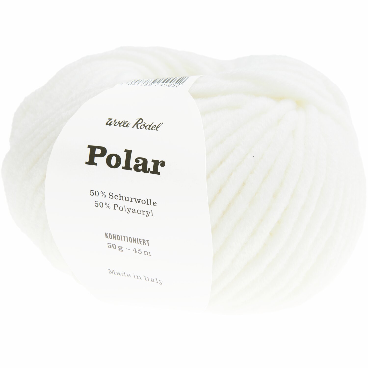 Polar: Weiches Garn aus 50% Schurwolle und 50% Polyacryl, 50g, 45m, in Italien hergestellt.