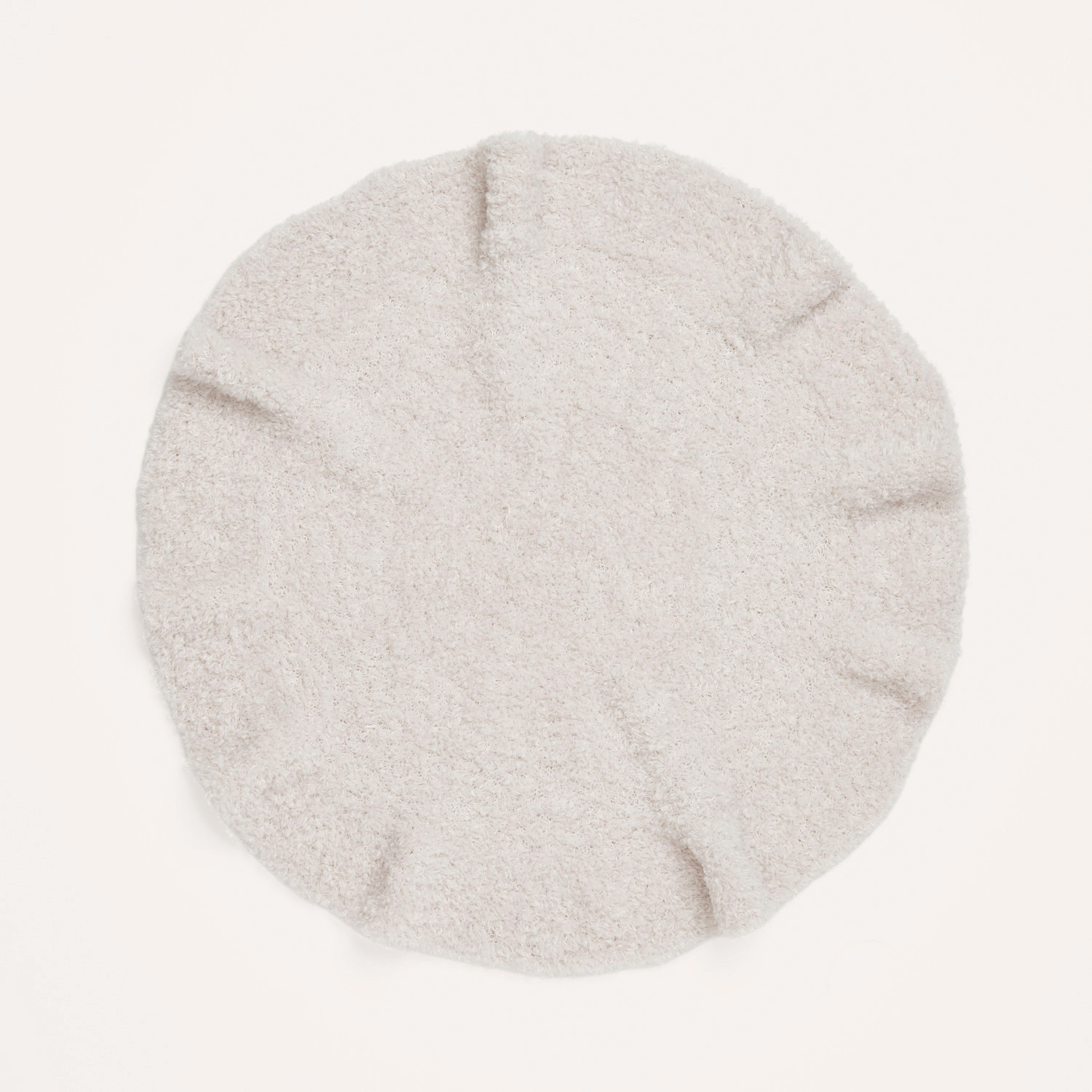 Strickset runde Babydecke Modell 18 aus Rico Baby 040, weiche, cremefarbene Decke, ideal für Neugeborene.