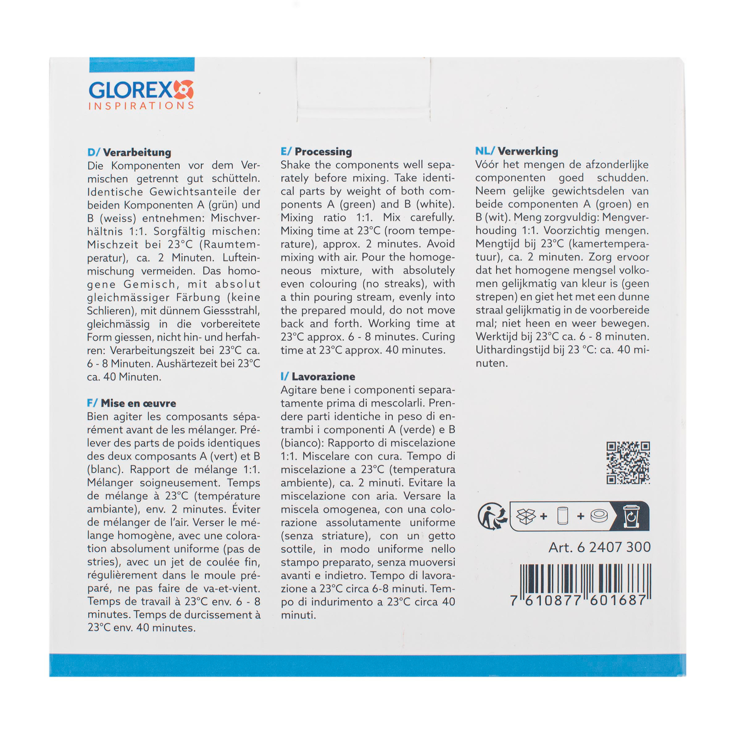 Abformsilikon  2x500g von GLOREX 
