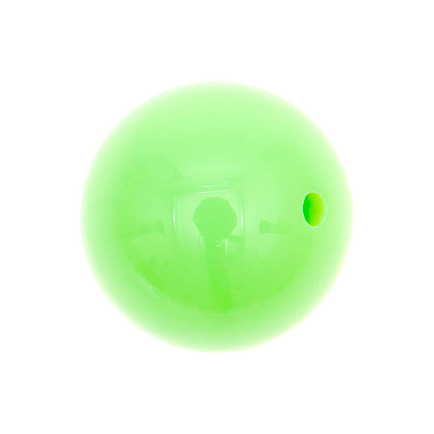 Itoshii Perle rund 19mm von Rico Design in leuchtendem Neon Grün, ideal für kreative Schmuckprojekte.