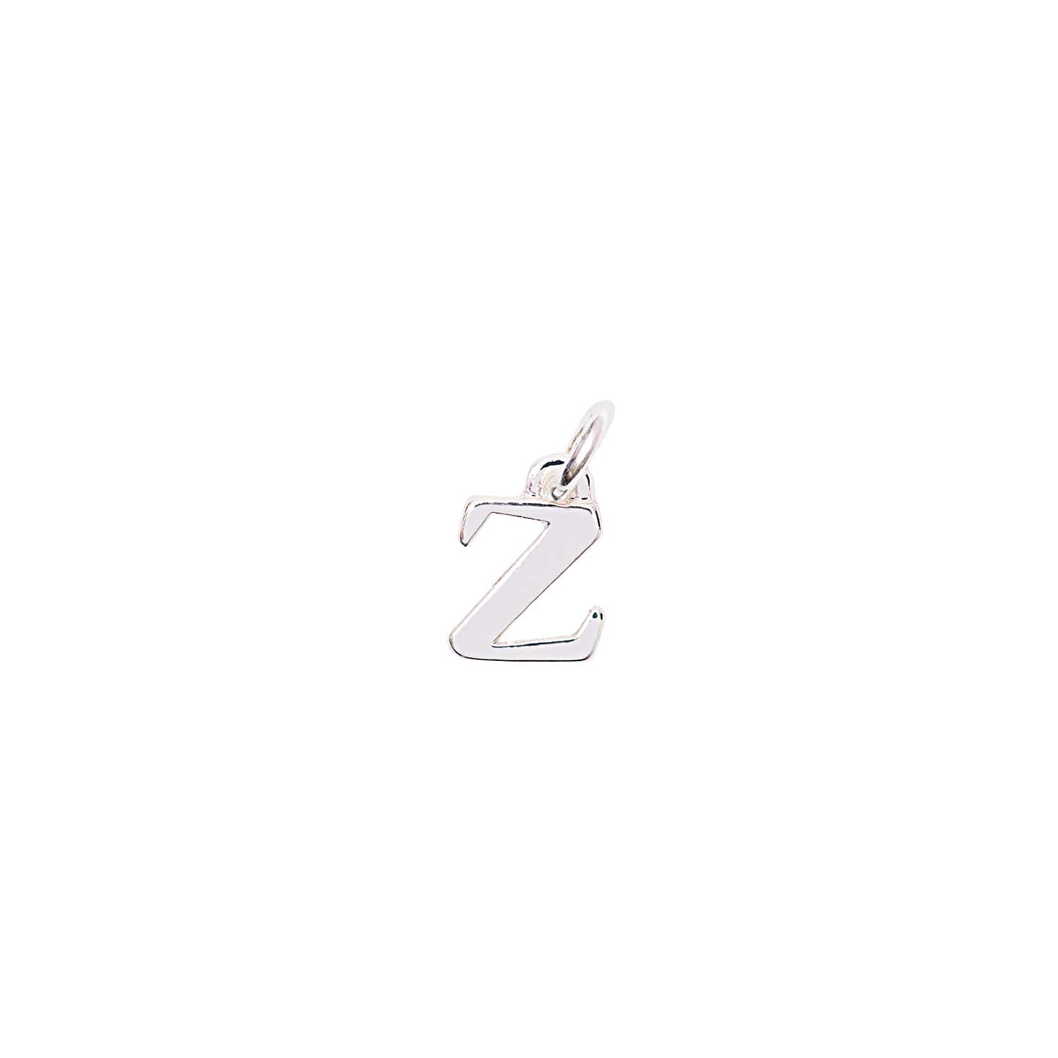 Anhänger Buchstabe Z silber: Eleganter silberner Buchstabenanhänger von Rico Design, ideal für Ketten.