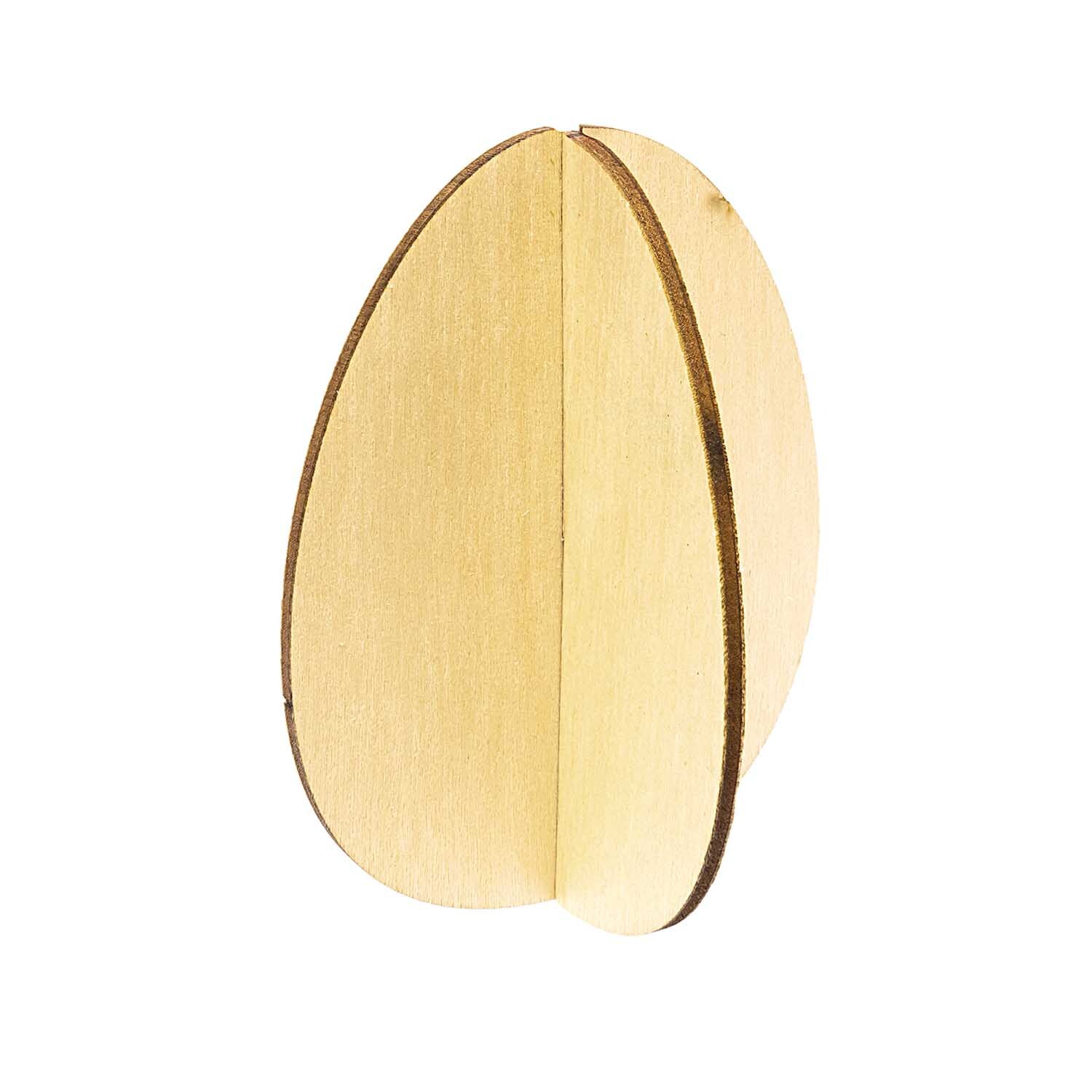 Steckeier 5x7cm 3 Stück: Braune, stehende Eier aus Holz von Rico Design, ideal für Dekorationen.