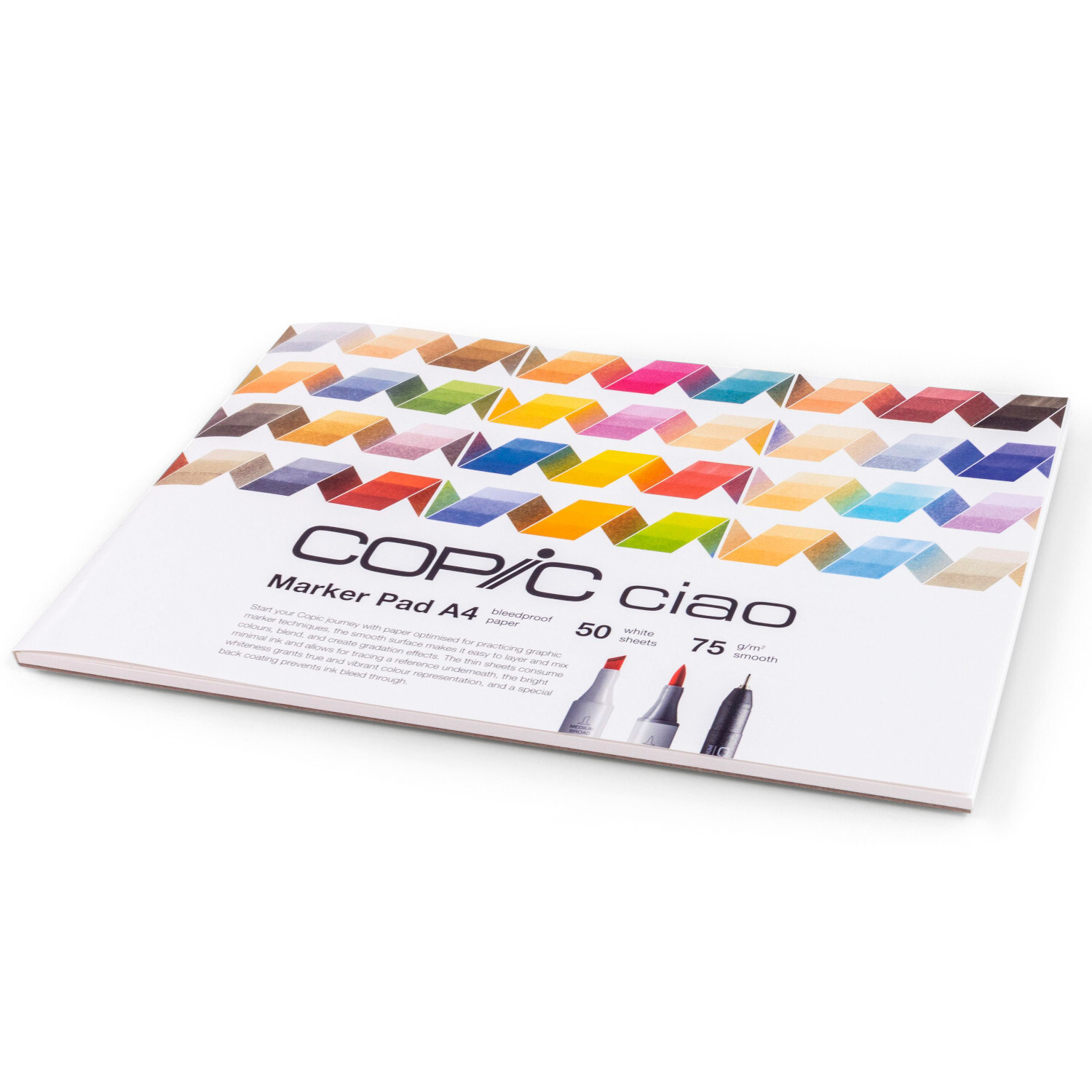 Ciao Marker Block DIN A4 mit 50 Blatt, ideal für Künstler. Ultraweißes Papier von Copic.