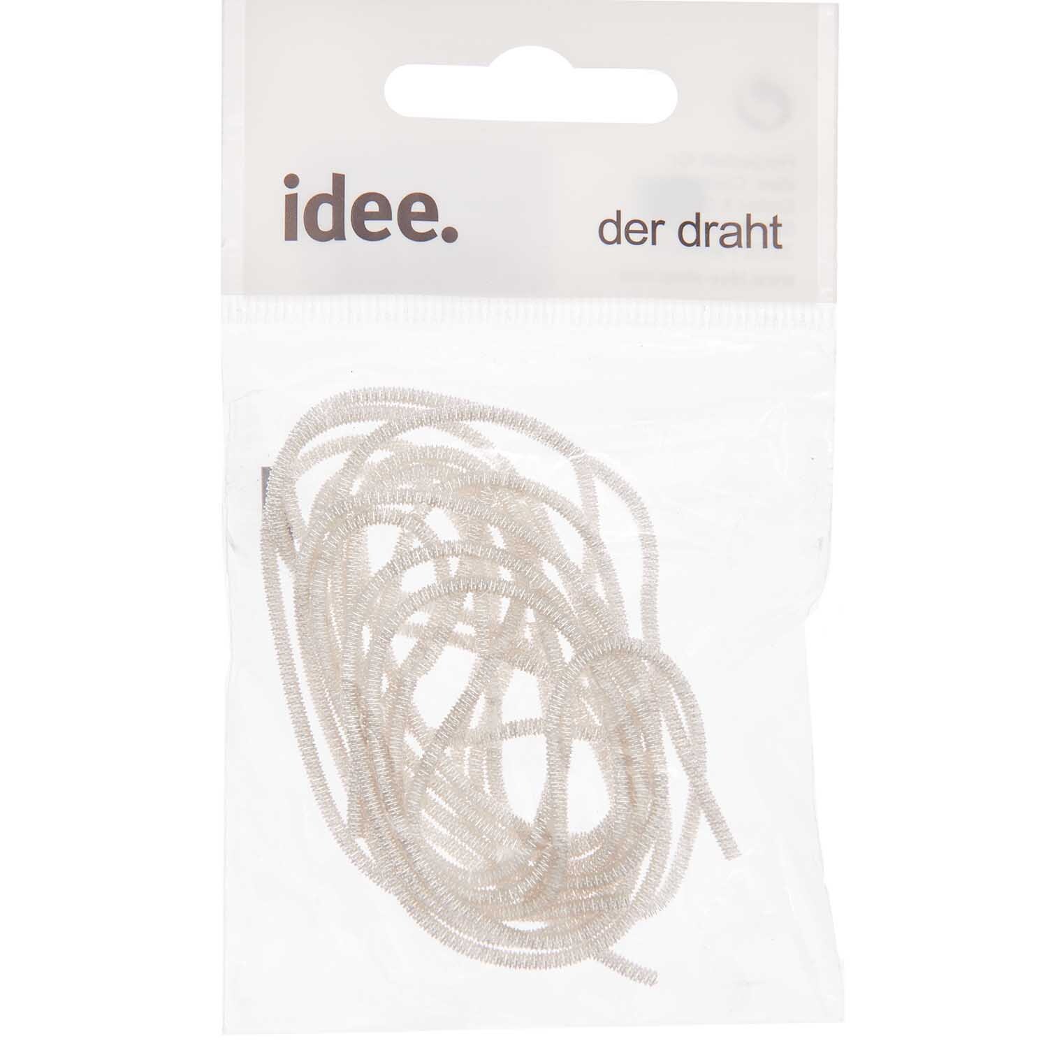 Bouillondraht mittel silber 2m von idee. Creativmarkt 
