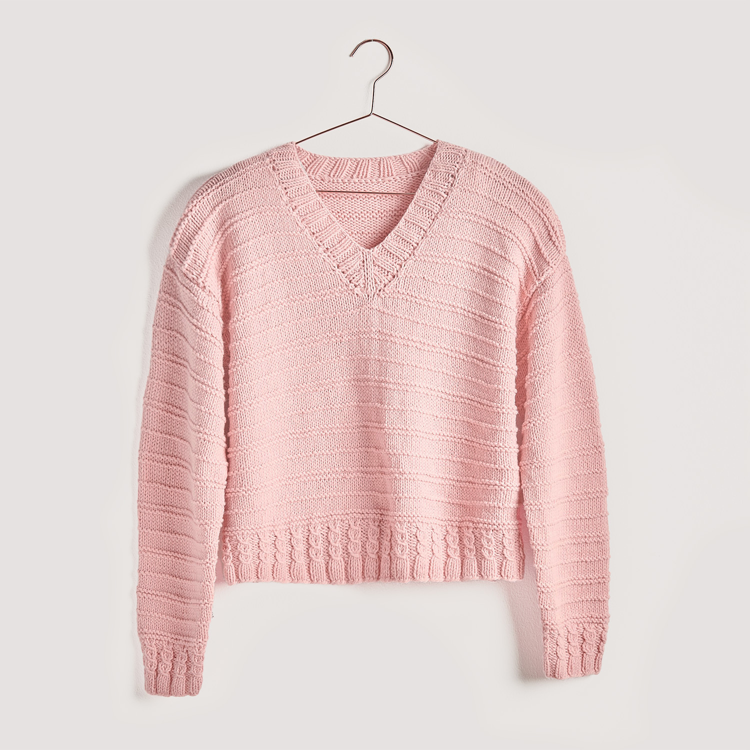 Strickanleitung Pullover aus Essentials Vegan Cashmere aran von Rico Design
