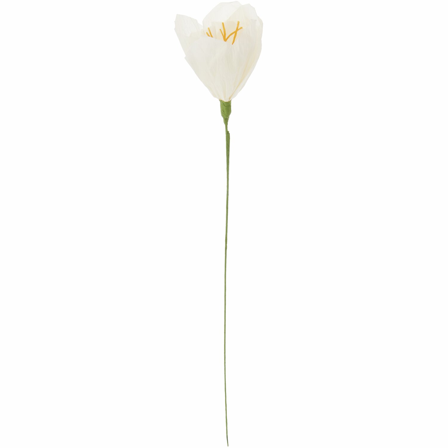 Papierblume Narzisse in Offwhite von Rico Design, 45x15cm. Elegante Dekoration mit zarten Blütenblättern und langem Stiel.