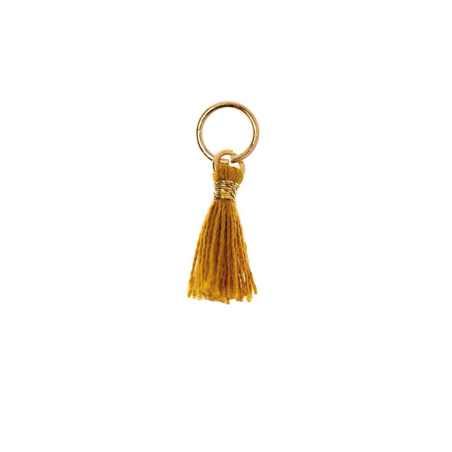 Mix it Up - Jewellery Mini-Quaste 11mm: Goldene Quaste von Rico Design, ideal für Schmuckdesigns.