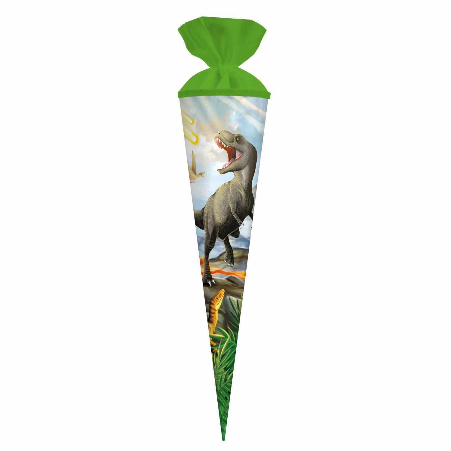 Schul- oder Geschenktüte Kreidezeit mit Dinosauriermotiv, 70 cm groß, von goldbuch. Ideal für den Schulanfang.