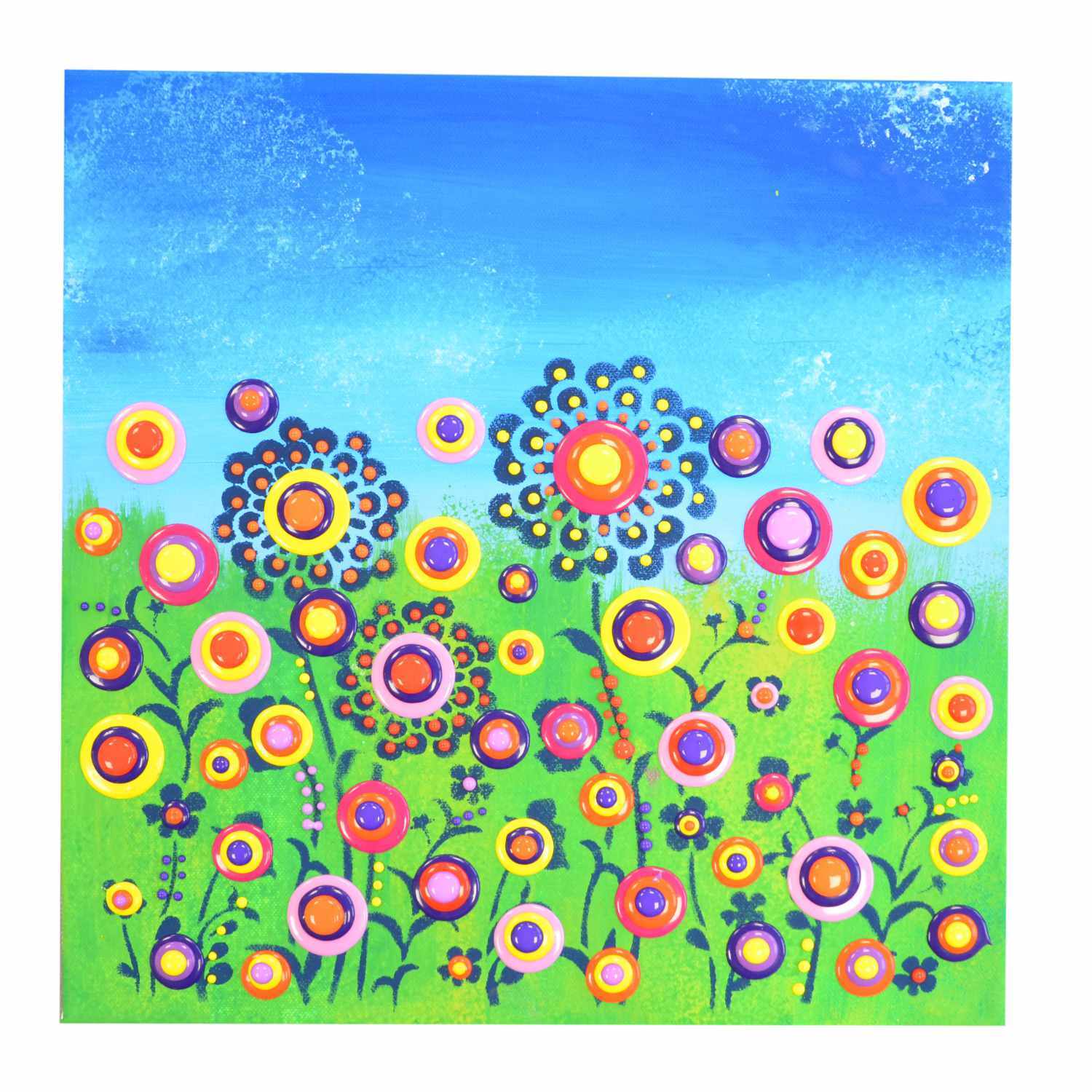 Blob Paint Set Blumenwiese 6x90ml von Viva Decor Creative Colors 