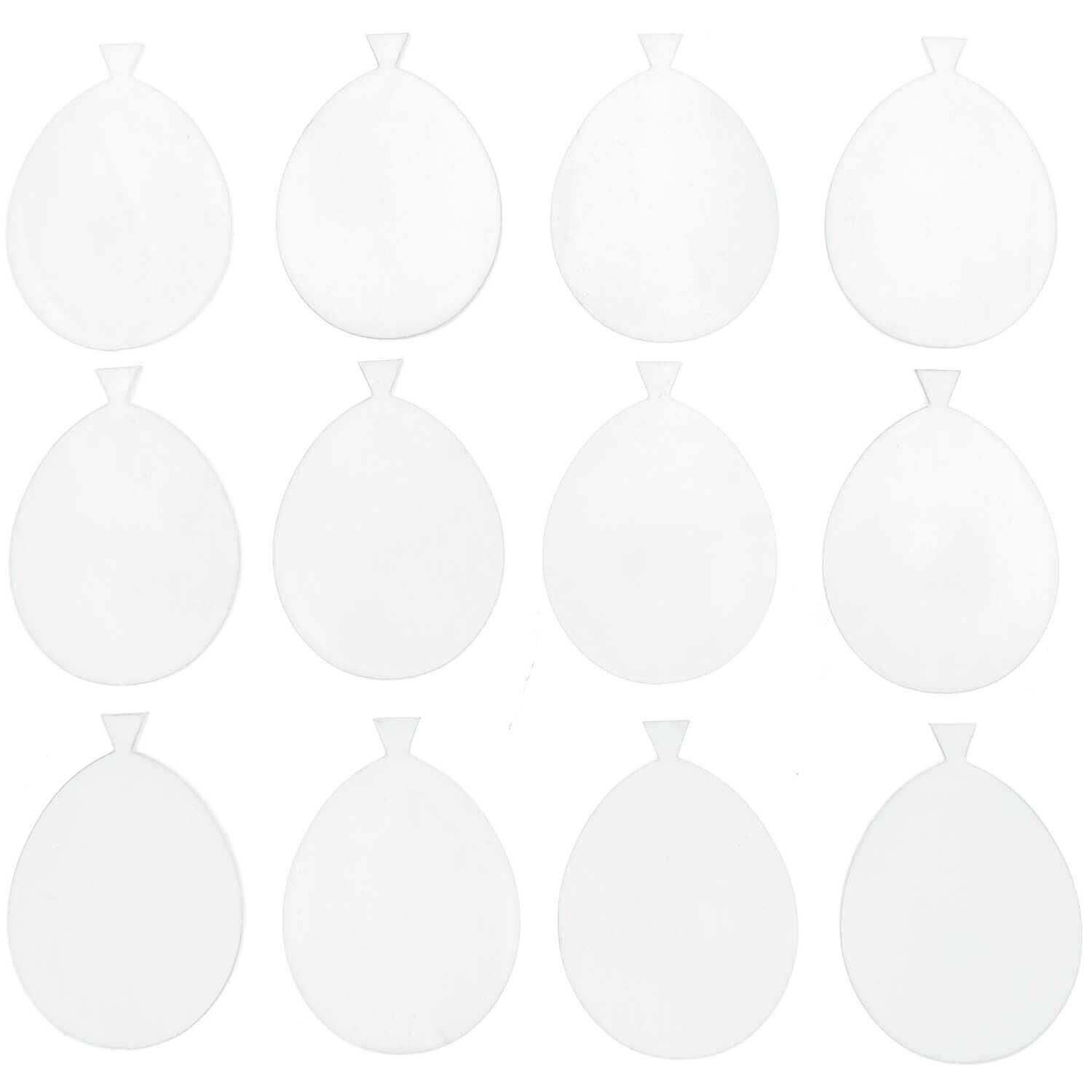 Holzluftballons groß von Rico Design, 12 weiße Stücke, ideal für kreative Bastelprojekte.