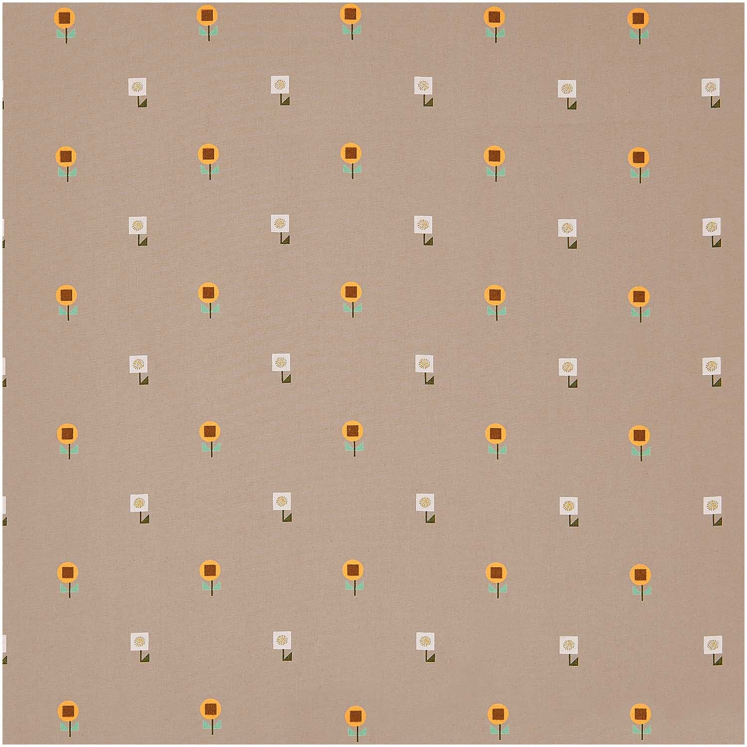 Stoffabschnitt Baumwoll-Popelin Pixel Blumen Puder mit buntem Blumenmuster von Rico Design. Ideal für kreative Nähprojekte.