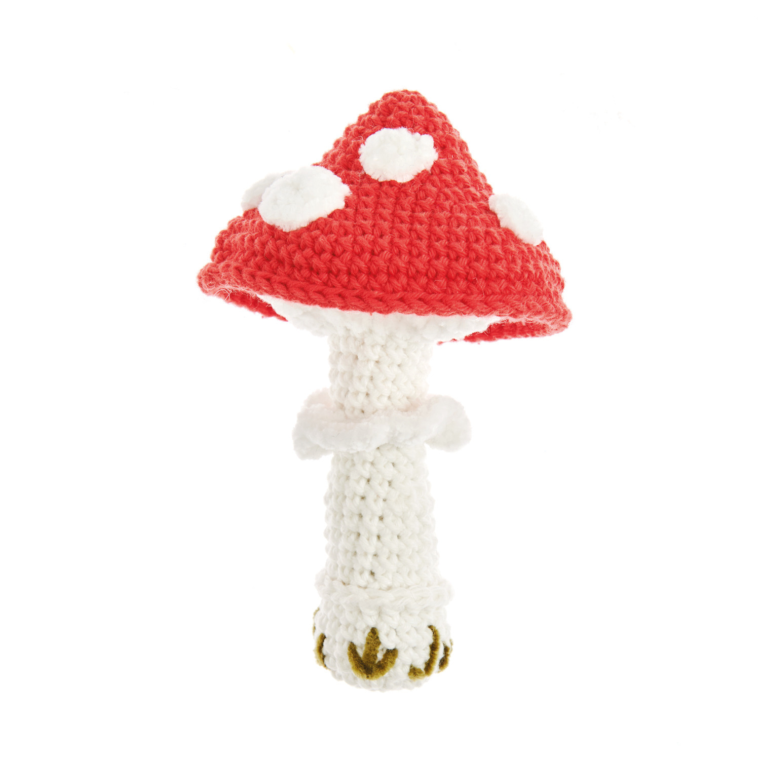 Creative Ricorumi dk: Gehäkelter Fliegenpilz in Rot und Creme von Rico Design, 25g, ideal für DIY-Projekte.